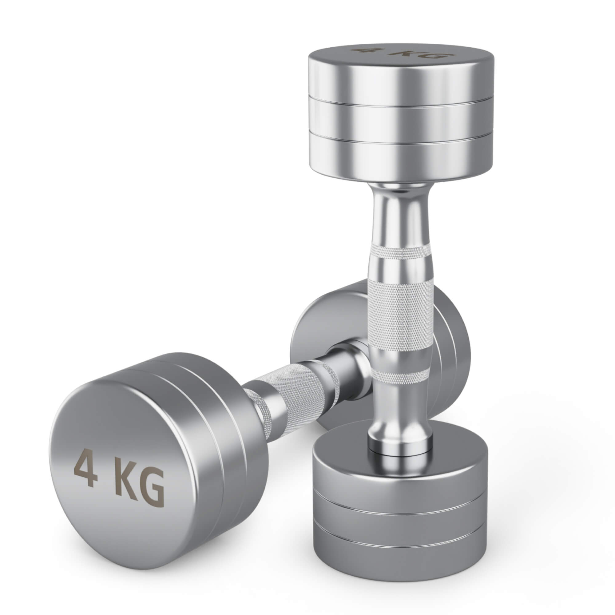 Гантель UNIX Fit PRO круглая хромированная 4 кг, 2 шт.