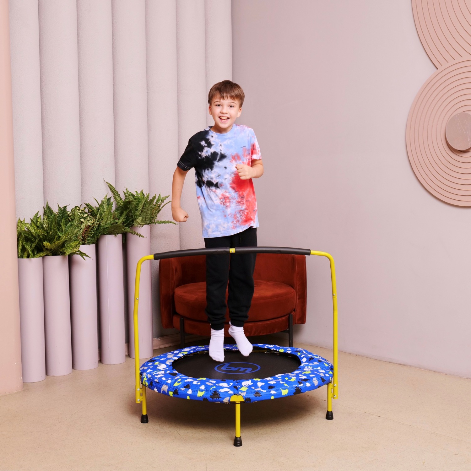 Батут с поручнем DFC BOUNCE MASTER 36" Dino