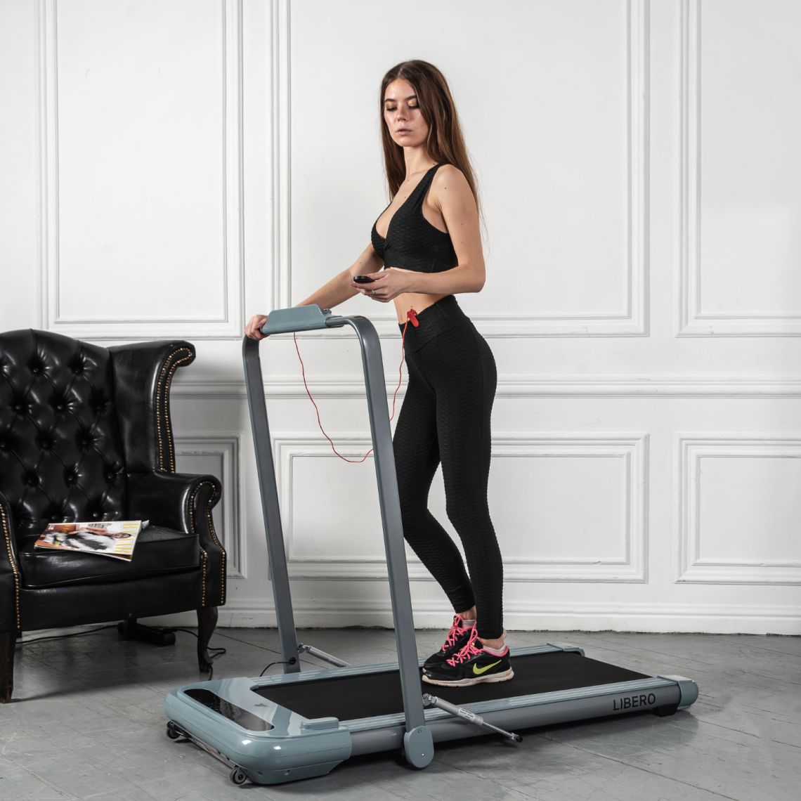 Беговая дорожка DFC LIBERO slim, серебристая T100G — купить в Actus Sport