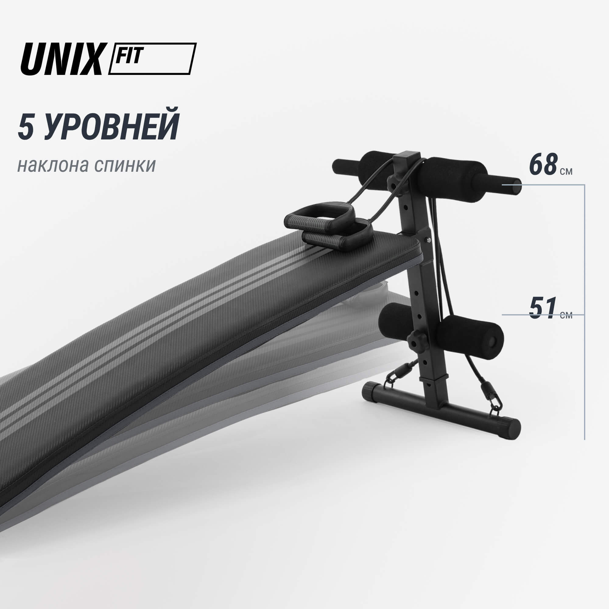 Скамья для пресса UNIX Fit для подъема корпуса / Sit-up 140