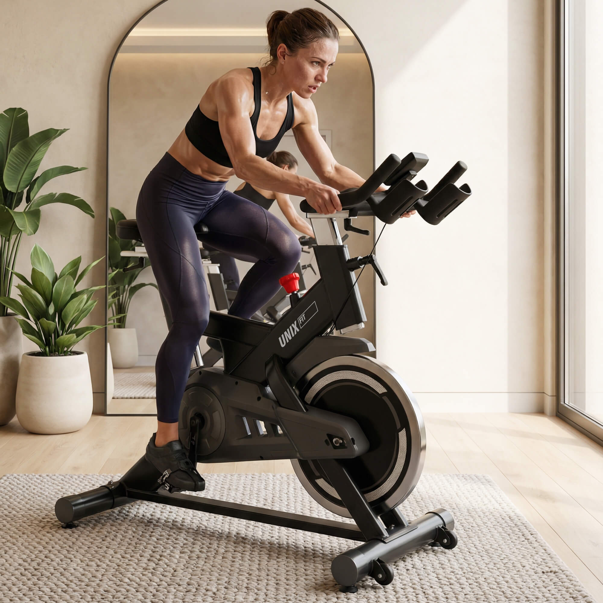 Велотренажер Спин-байк UNIX Fit SB-500 черный