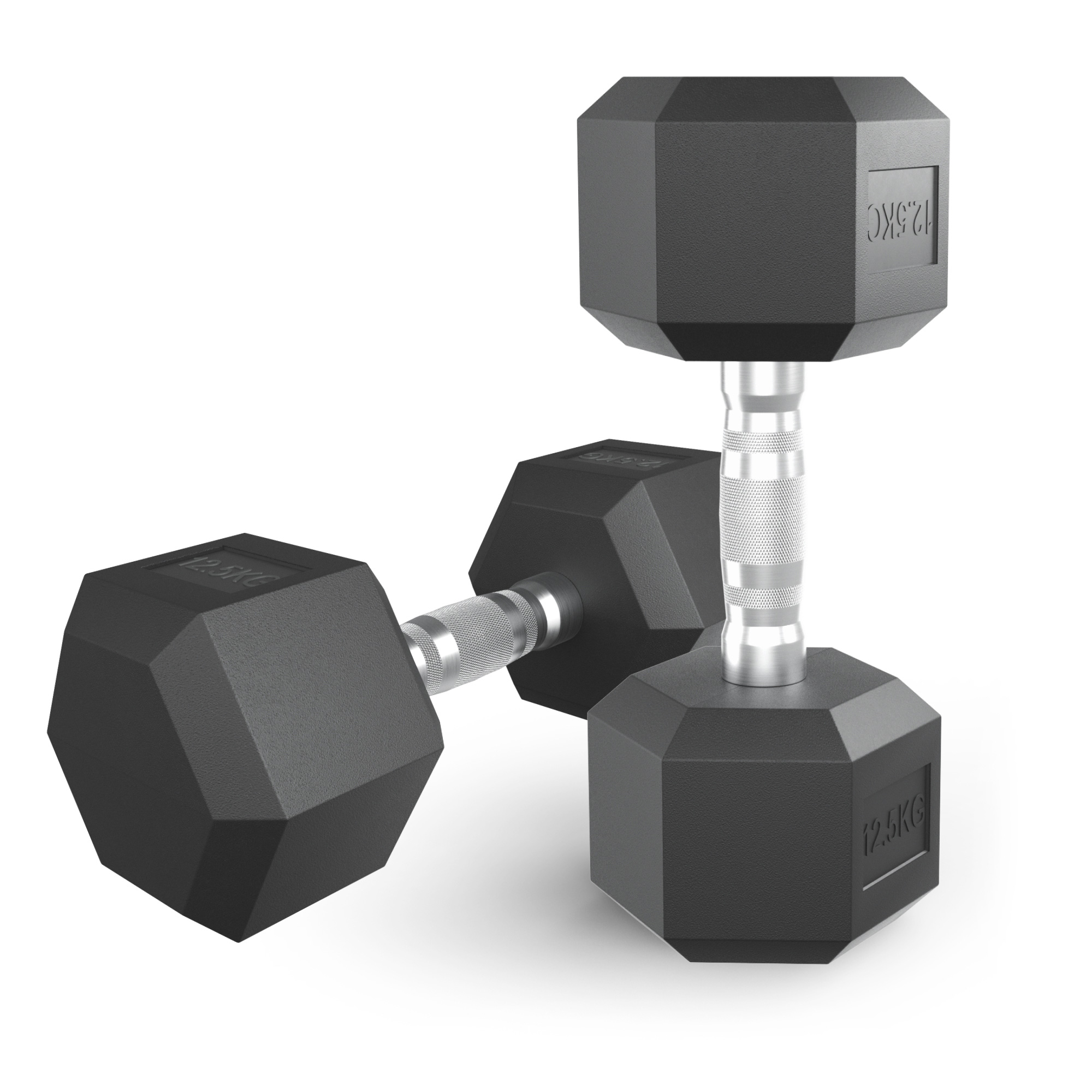 Гантель гексагональная UNIX Fit обрезиненная 12,5 кг, 2 шт.