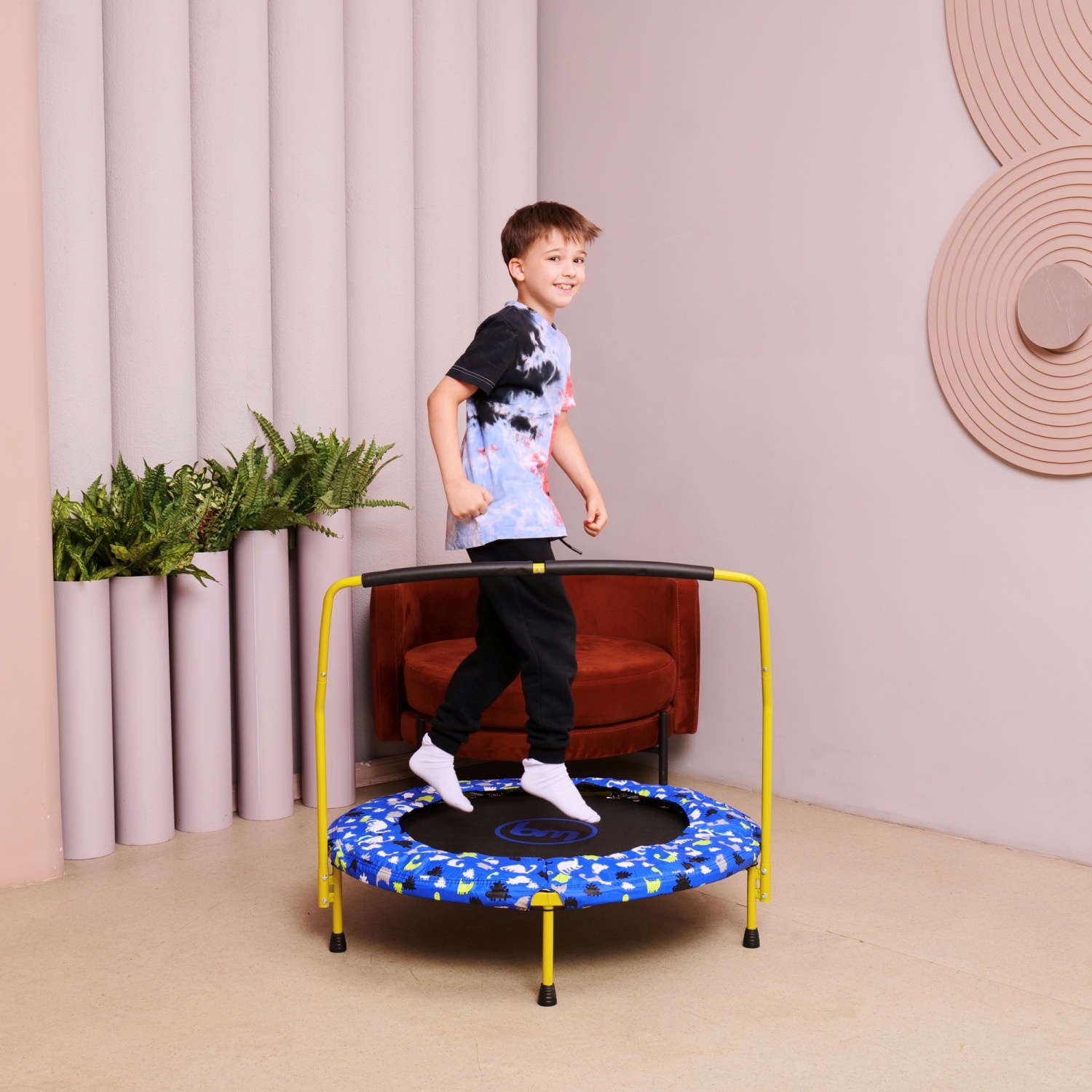 Батут с поручнем DFC BOUNCE MASTER 36" Dino