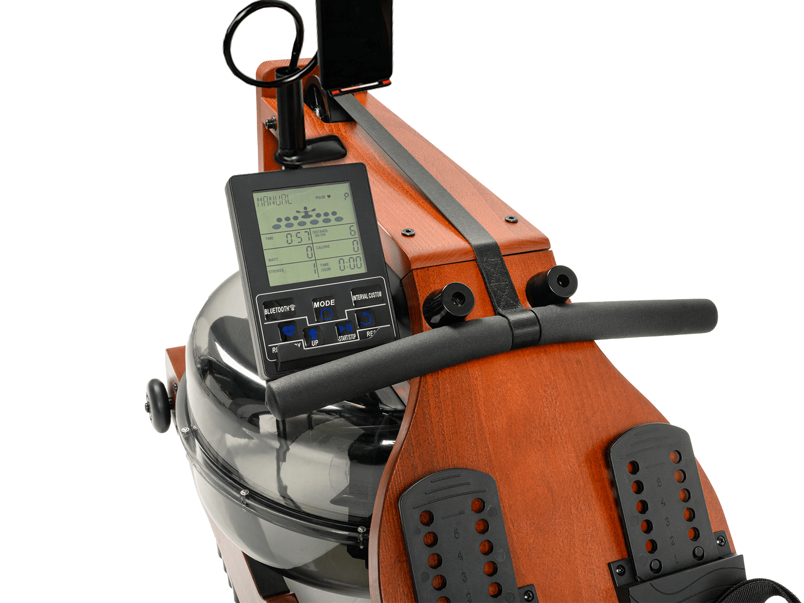 Гребной тренажер UNIX Fit тёмное дерево / Wood Rower Dark