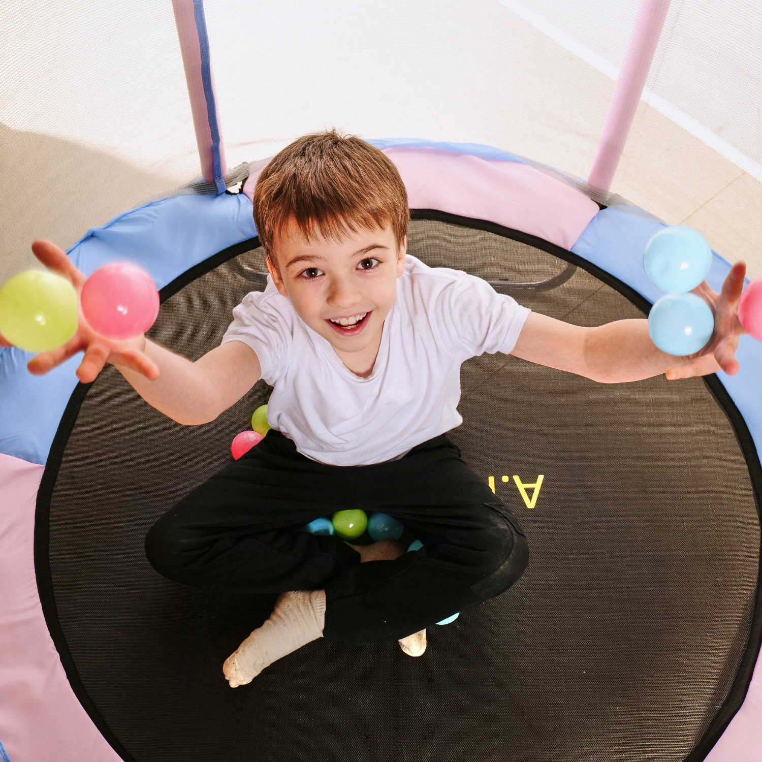 Батут детский DFC A.KOU KIDS 55" (140 см) с сеткой