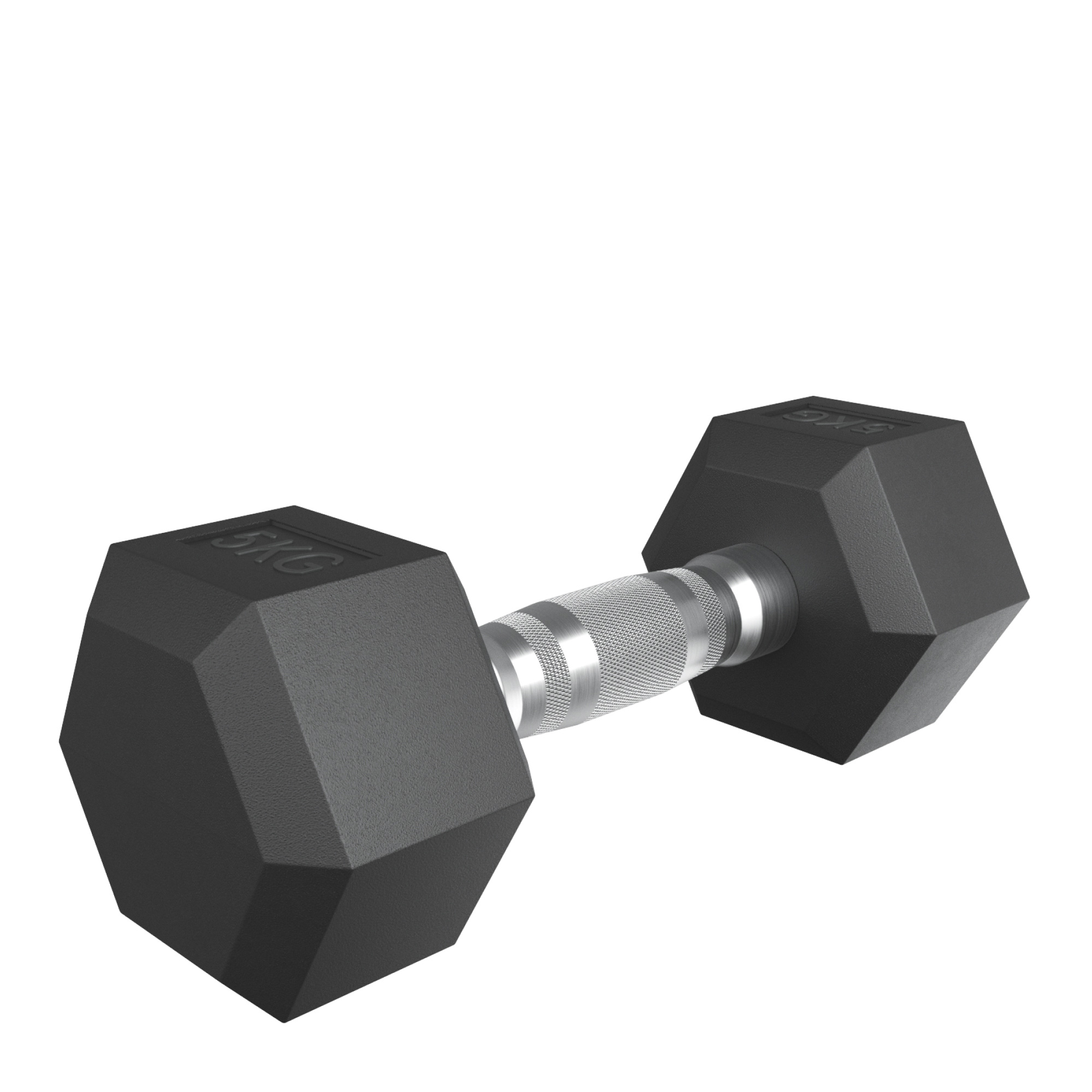 Гантель гексагональная UNIX Fit обрезиненная 5 кг, 2 шт.