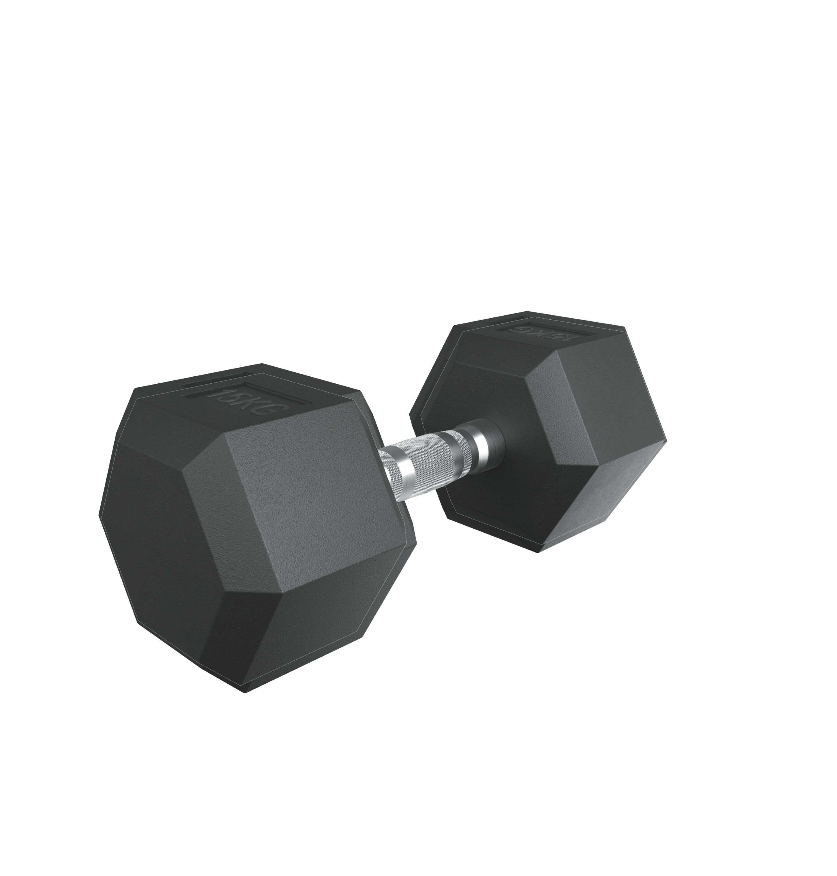 Гантель гексагональная UNIX Fit обрезиненная 15 кг / шт.