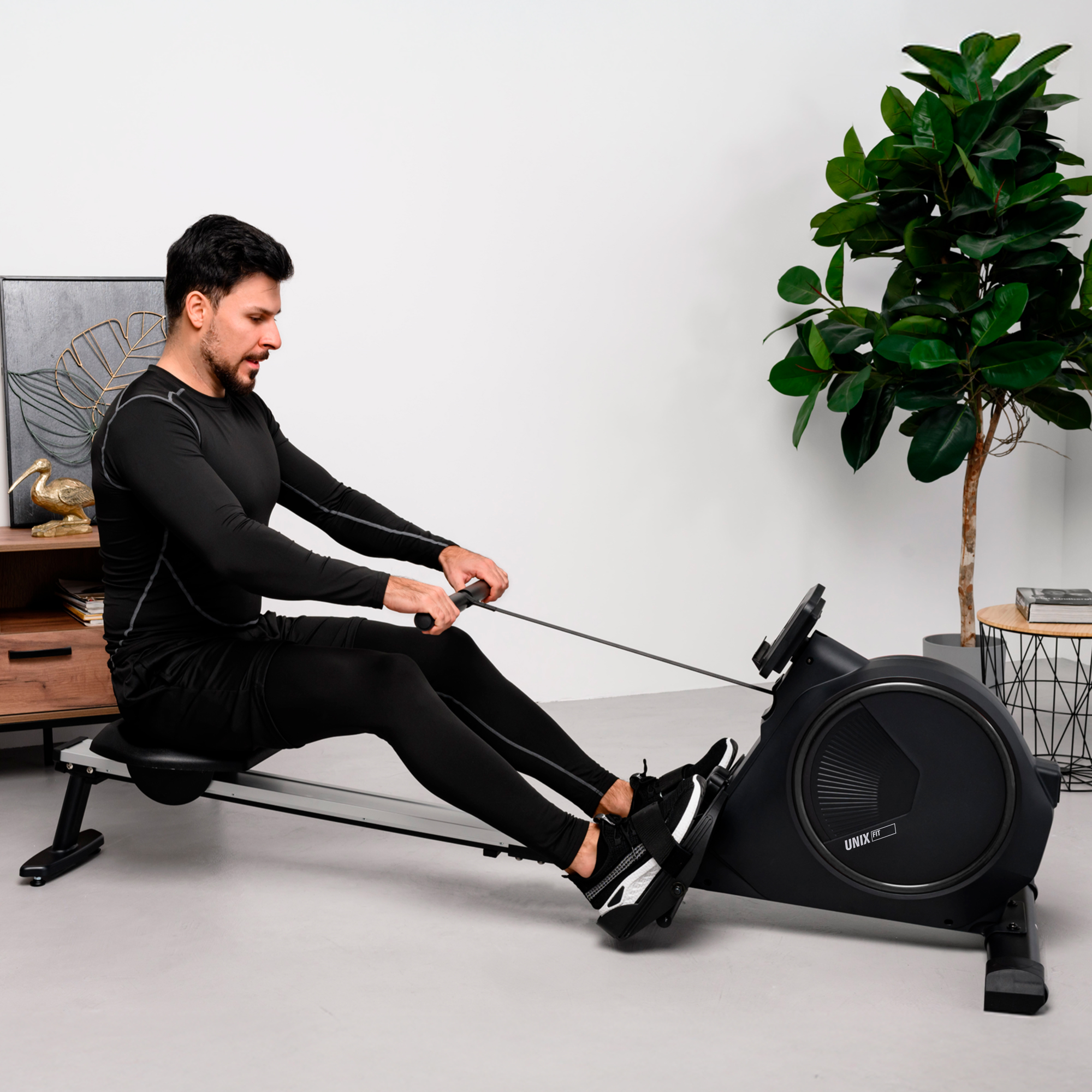 Гребной тренажер UNIX Fit электронная нагрузка / Techno Rower 410E