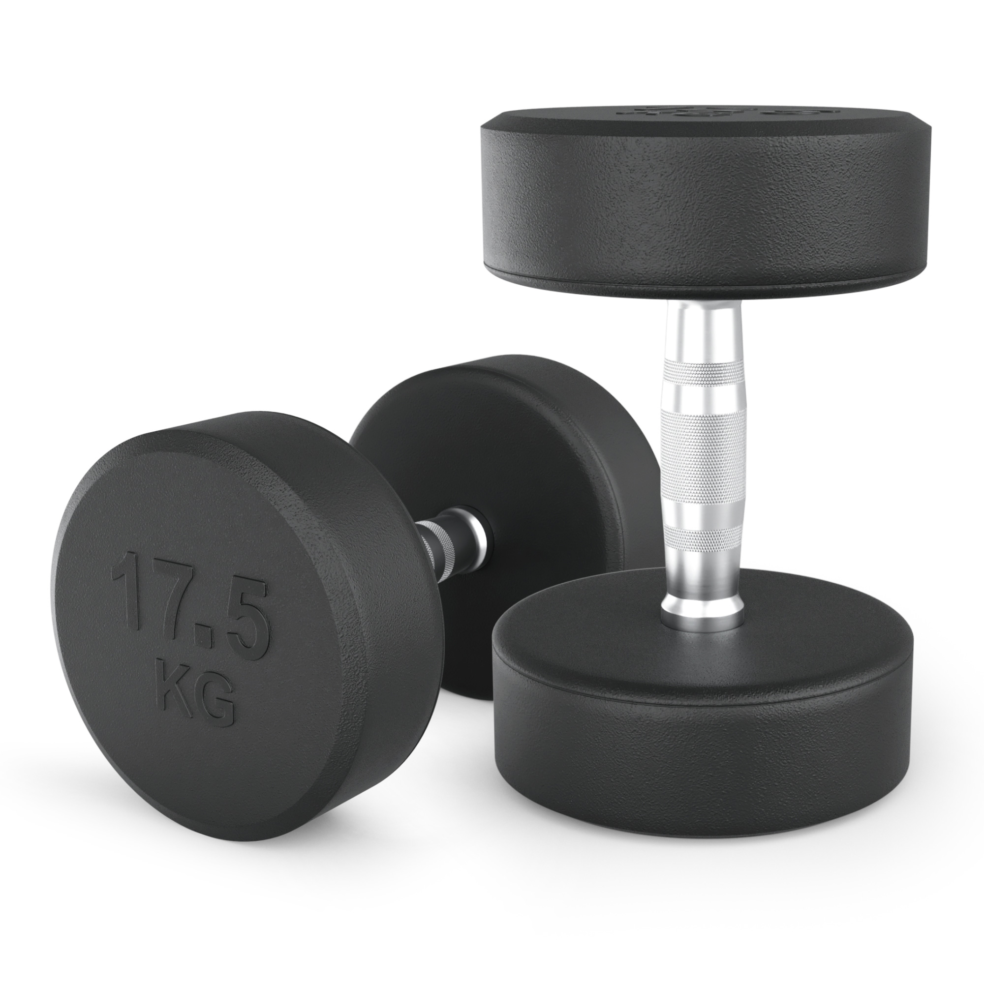 Гантель UNIX Fit PRO круглая обрезиненная 17,5 кг, 2 шт.