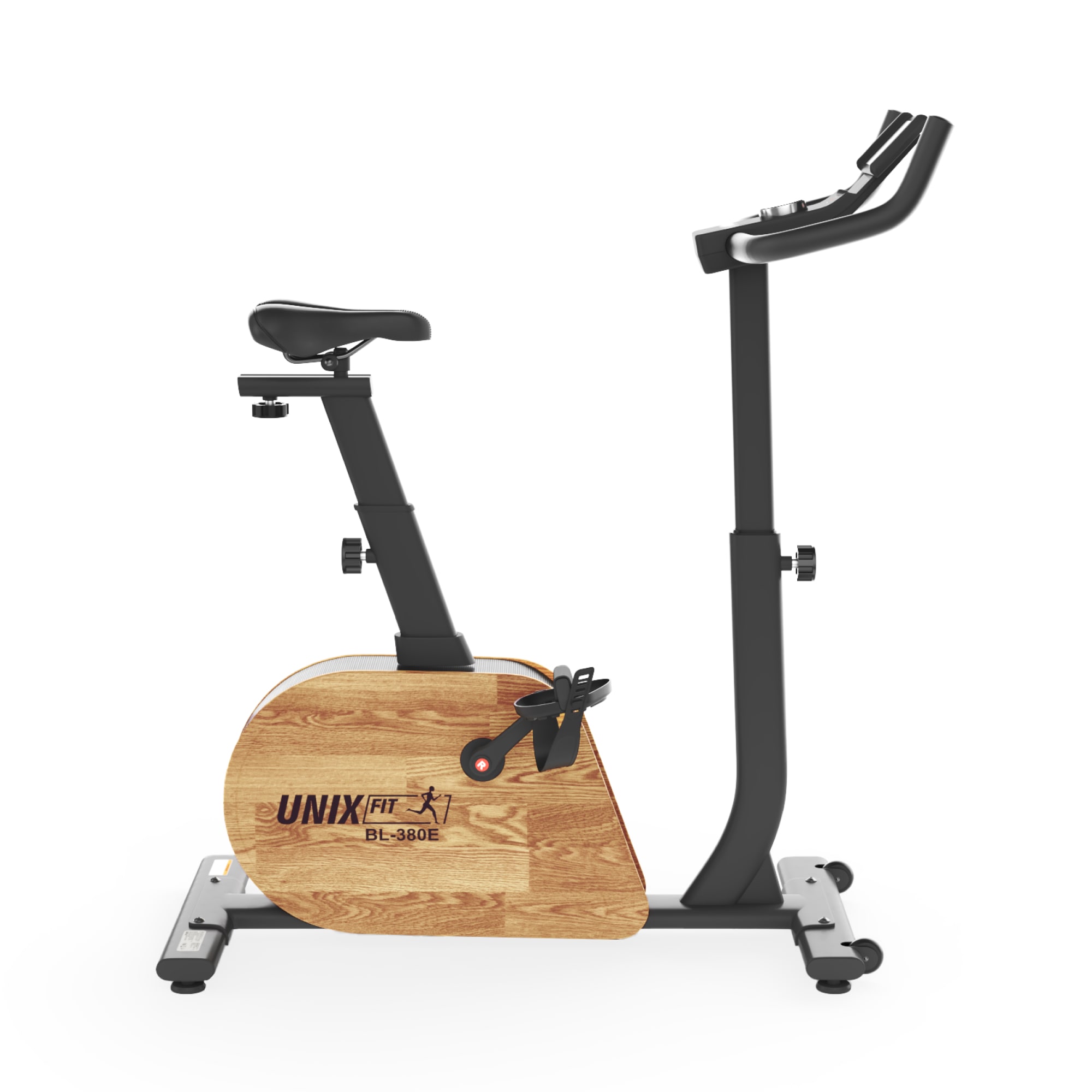 Велотренажер генераторный UNIX Fit BL-380E деревянный / Wood