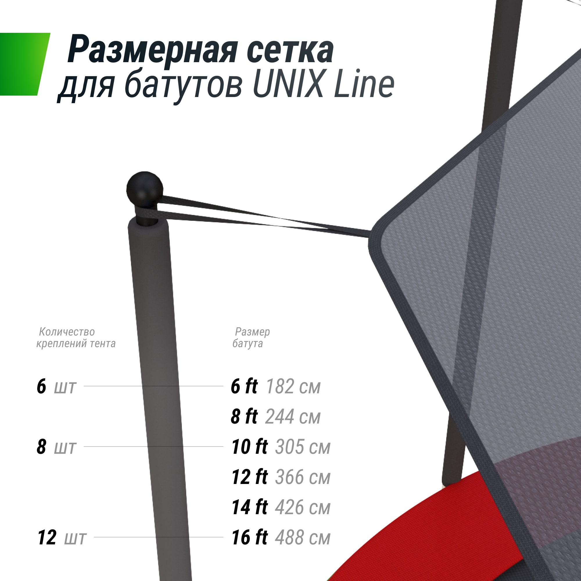 Солнцезащитный тент UNIX Line 16 ft (488 см)