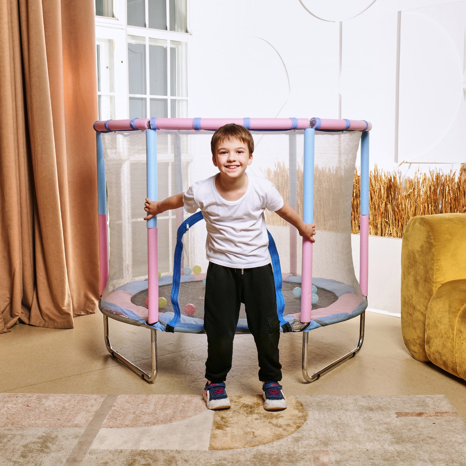 Батут детский DFC A.KOU KIDS 55" (140 см) с сеткой