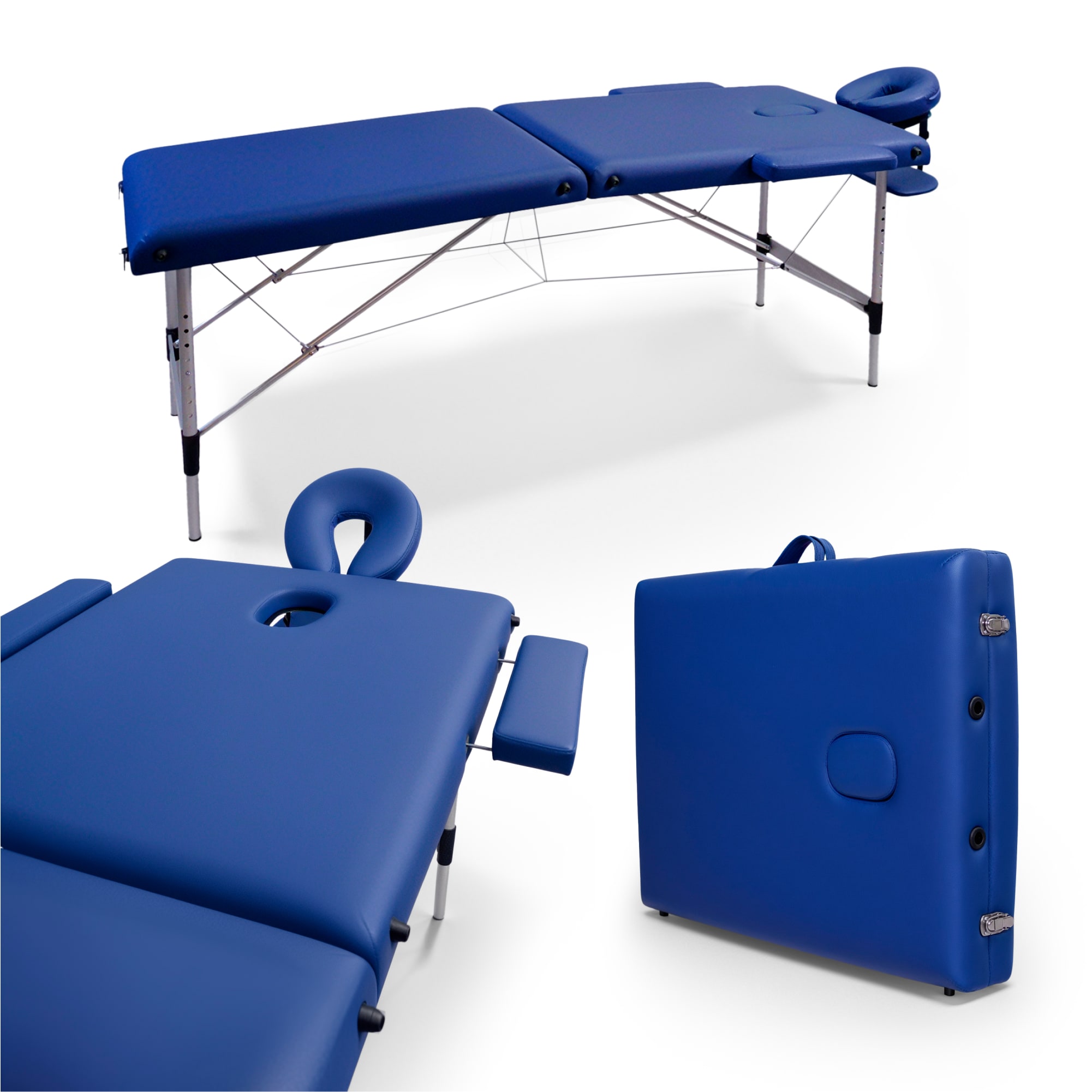 Массажный стол UNIX Мастер / Master 2 секции синий