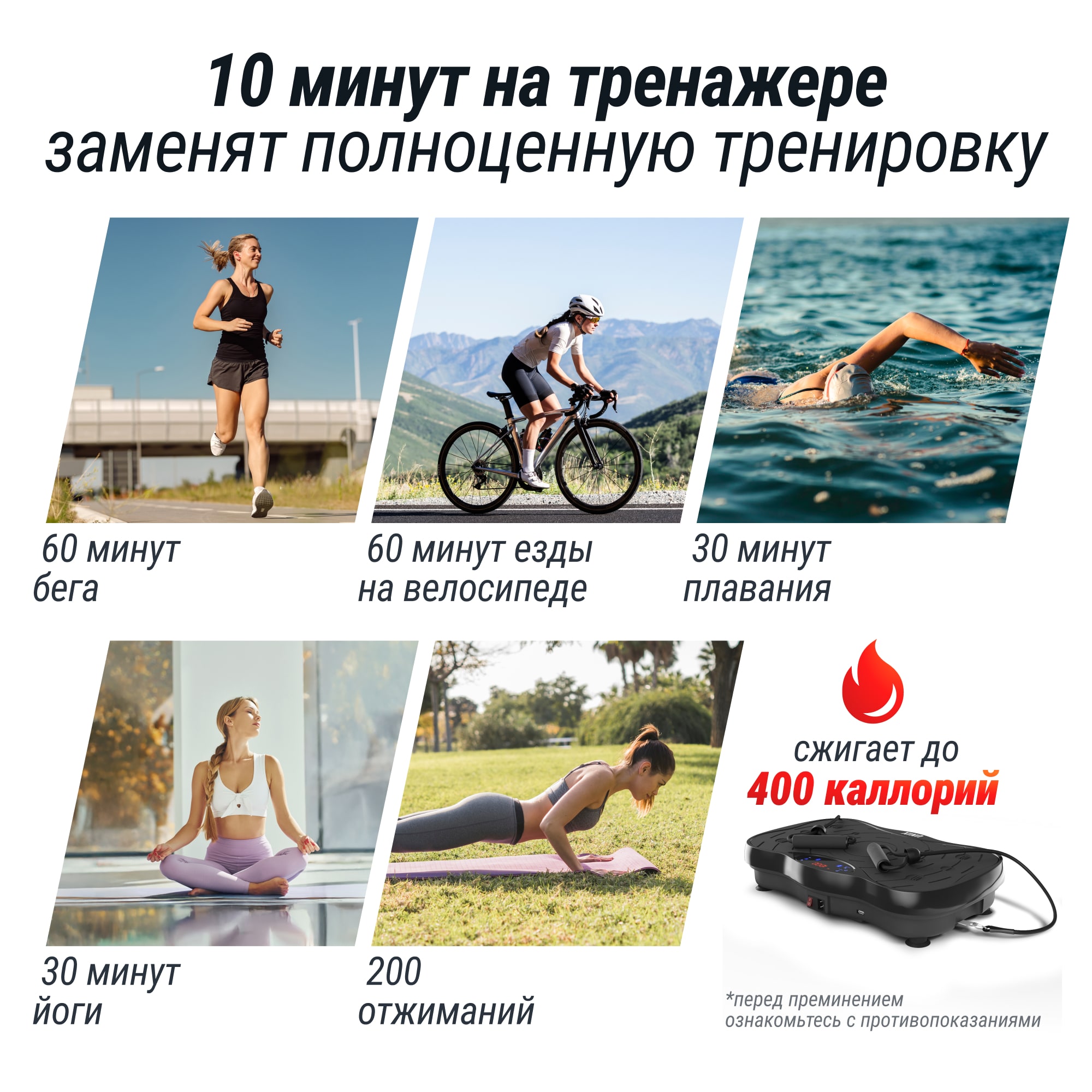 Виброплатформа UNIX Fit усиленная / Intensive 2D Black