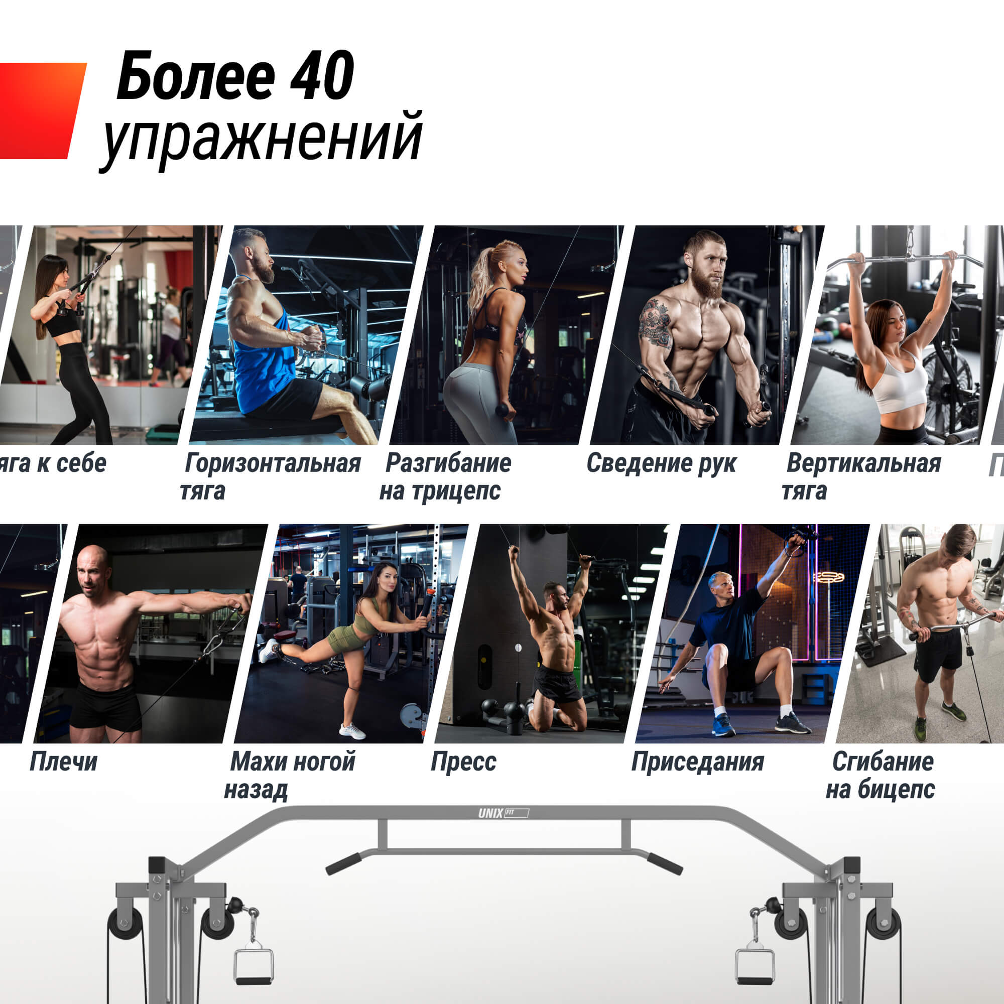 Кроссовер UNIX Fit силовая станция / Station 150 (два блока)