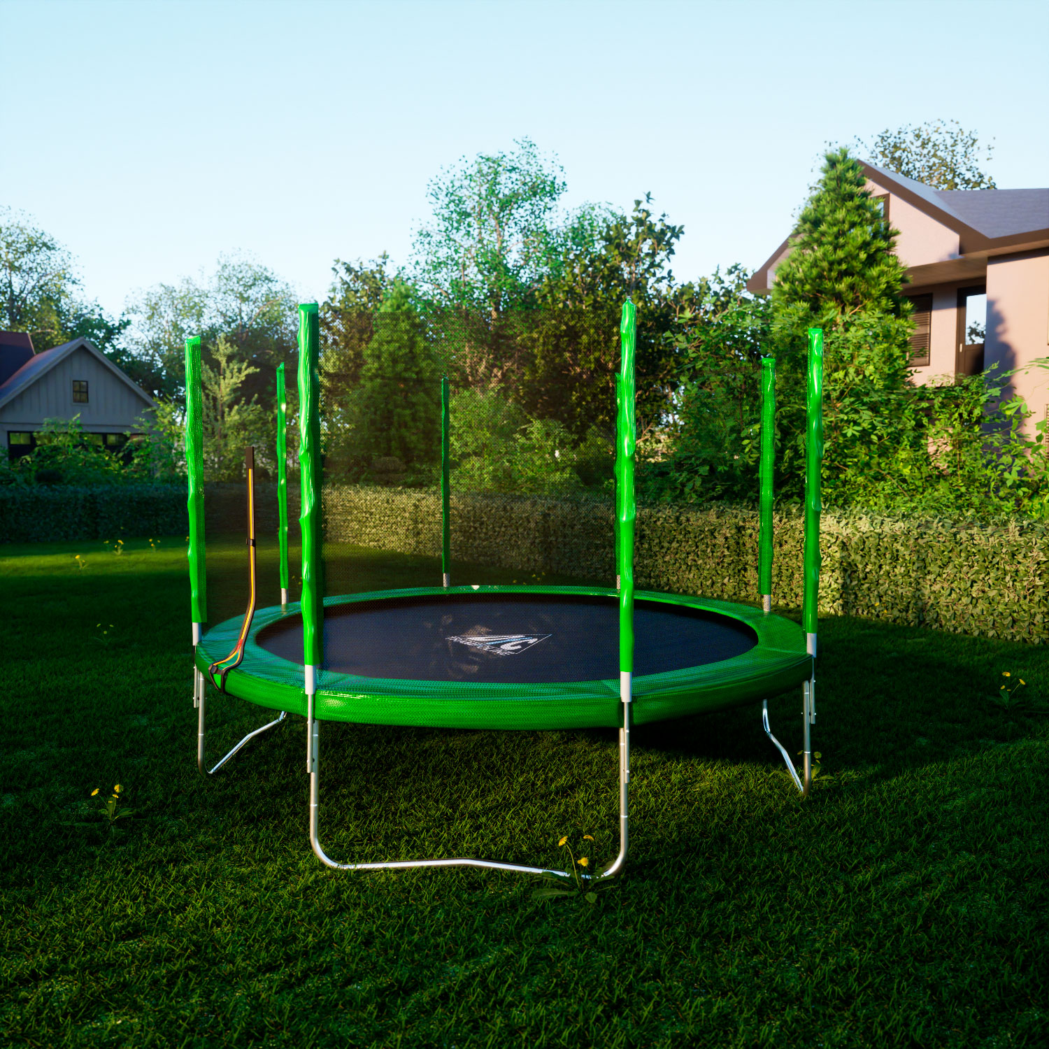Батут DFC Trampoline Fitness с сеткой 12ft (12FT-TR-LG)