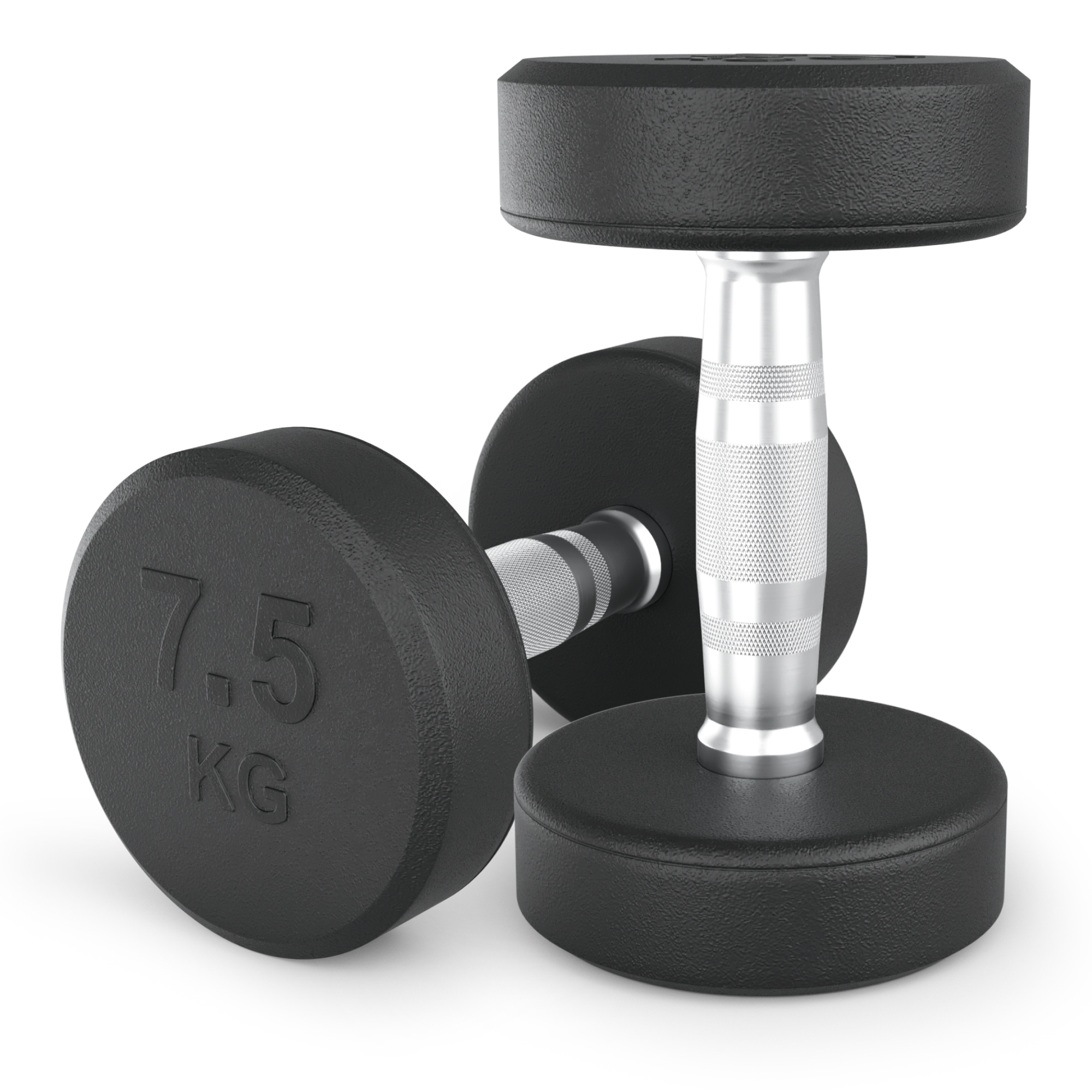 Гантель UNIX Fit PRO круглая обрезиненная 7,5 кг, 2 шт.