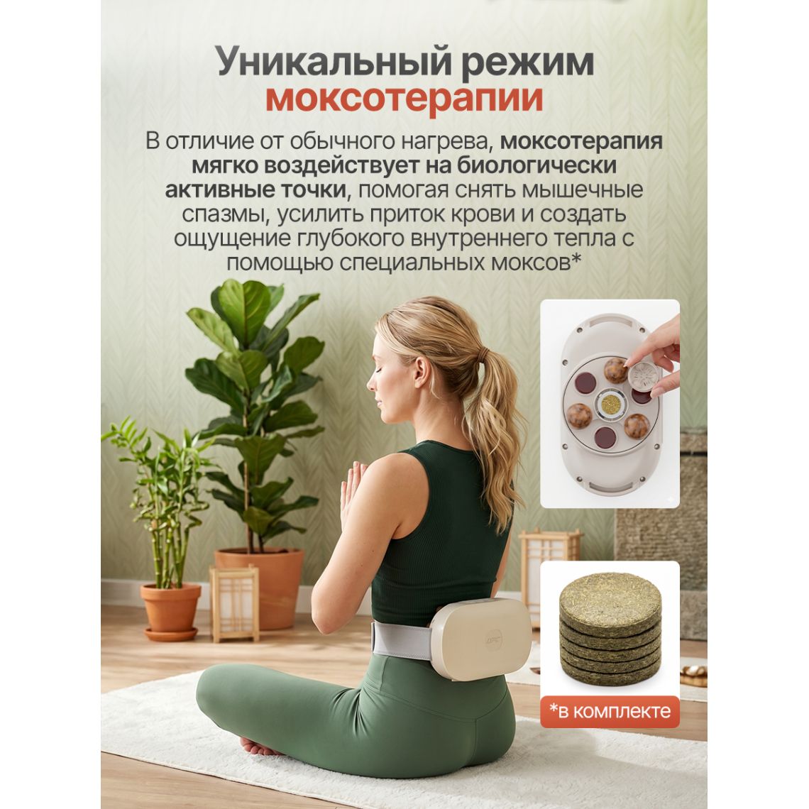 Вибромассажер для мышц кора и поясницы с функцией нагрева DFC VM-SQ-S1
