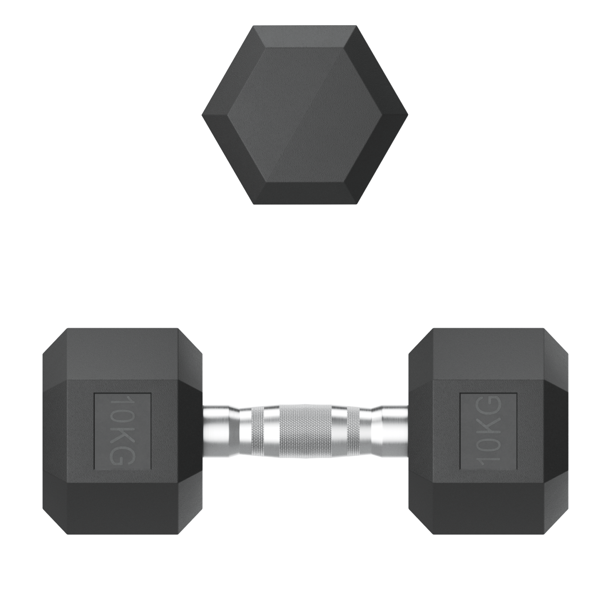 Гантель гексагональная UNIX Fit обрезиненная 10 кг / шт.