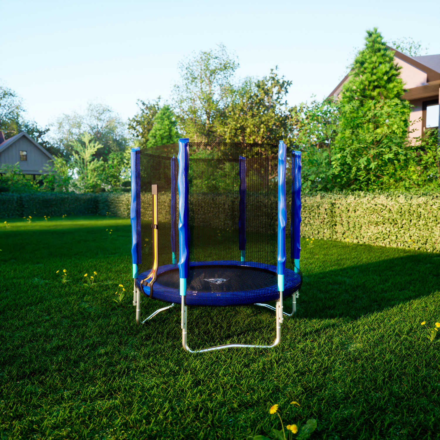 Батут DFC Trampoline Fitness с сеткой 5ft Синий