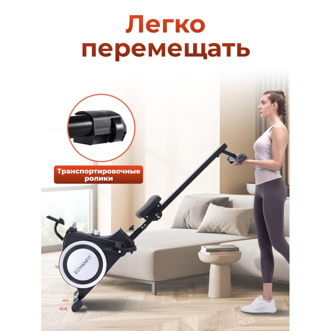 Гребной тренажер DFC ECHANFIT, складной — купить в Actus Sport