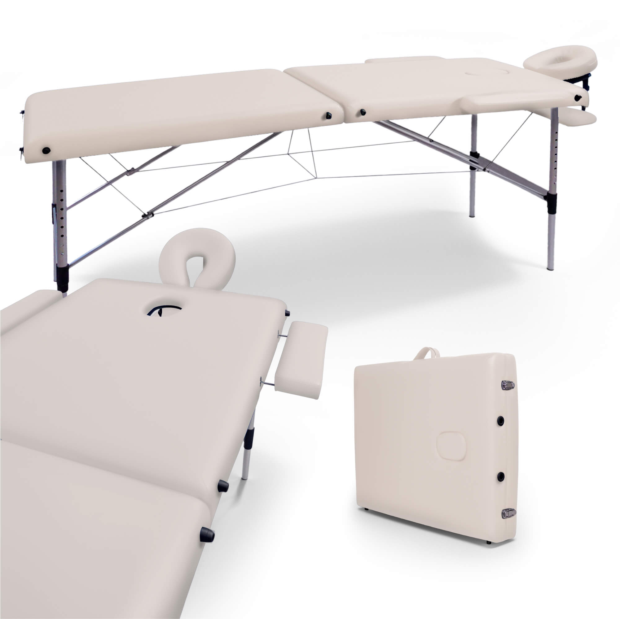 Массажный стол UNIX Мастер / Master 2 секции белый