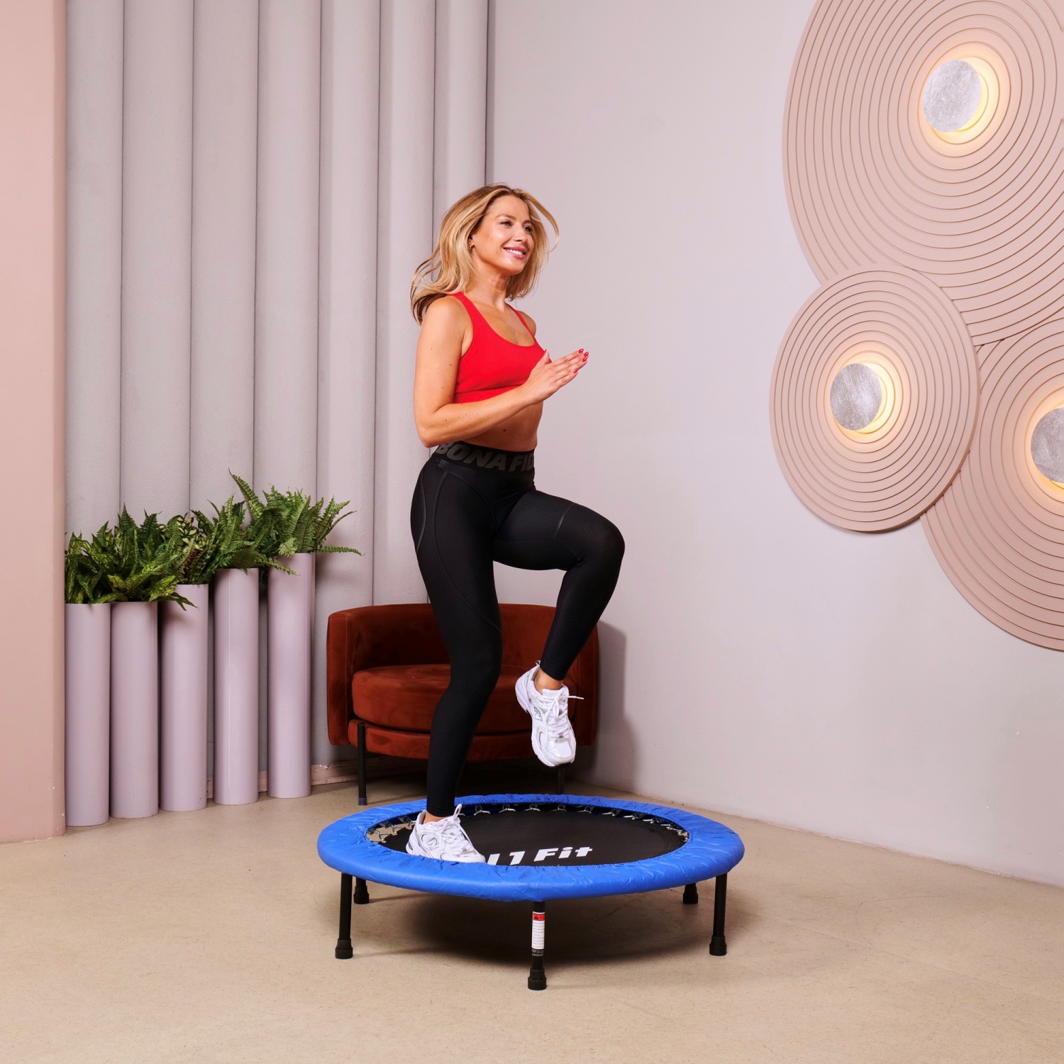 Батут для фитнеса усиленный DFC N1Fit 40'' (102 см) складной