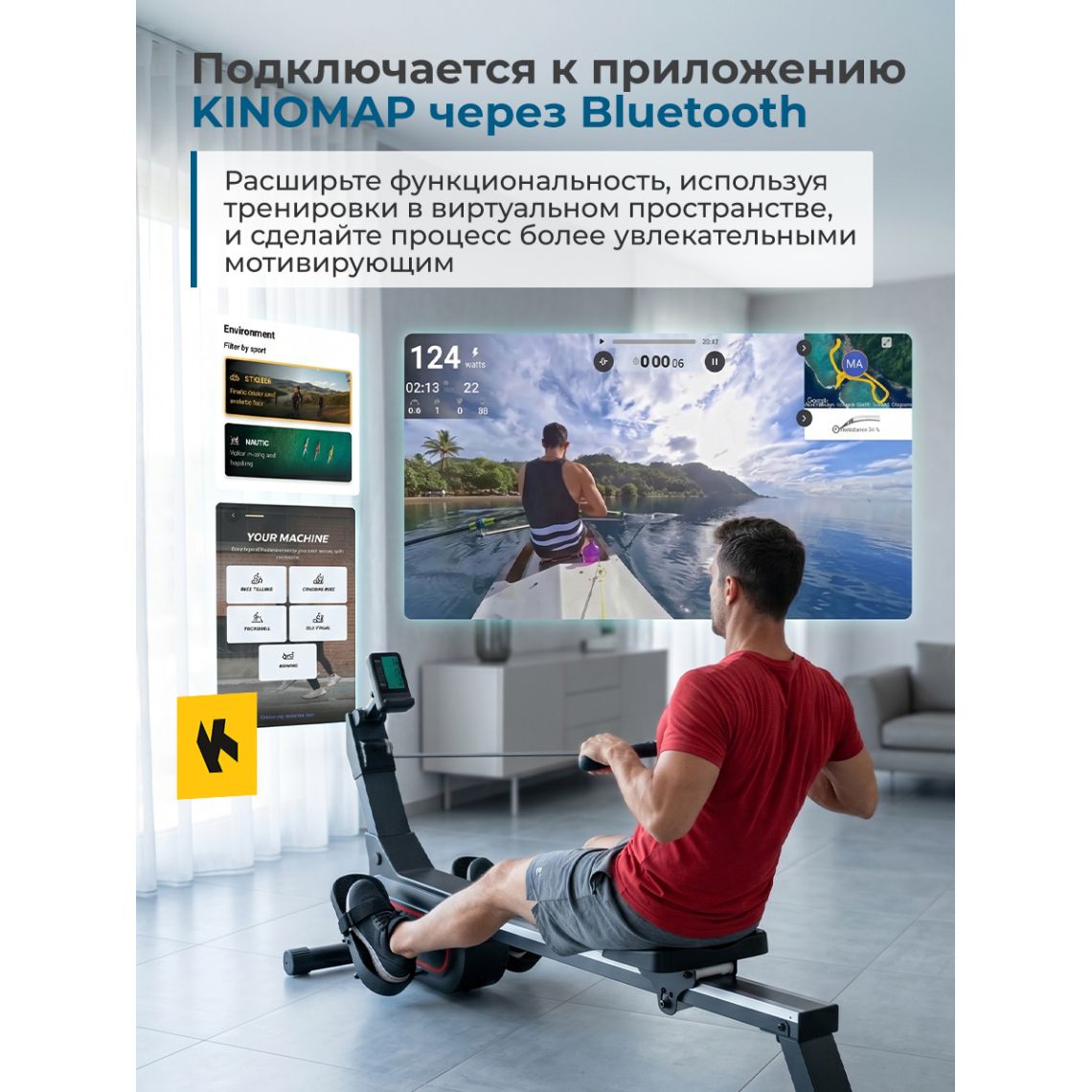 Гребной тренажер DFC PASYOU SQ-RM2405, магнитный — купить в Actus Sport