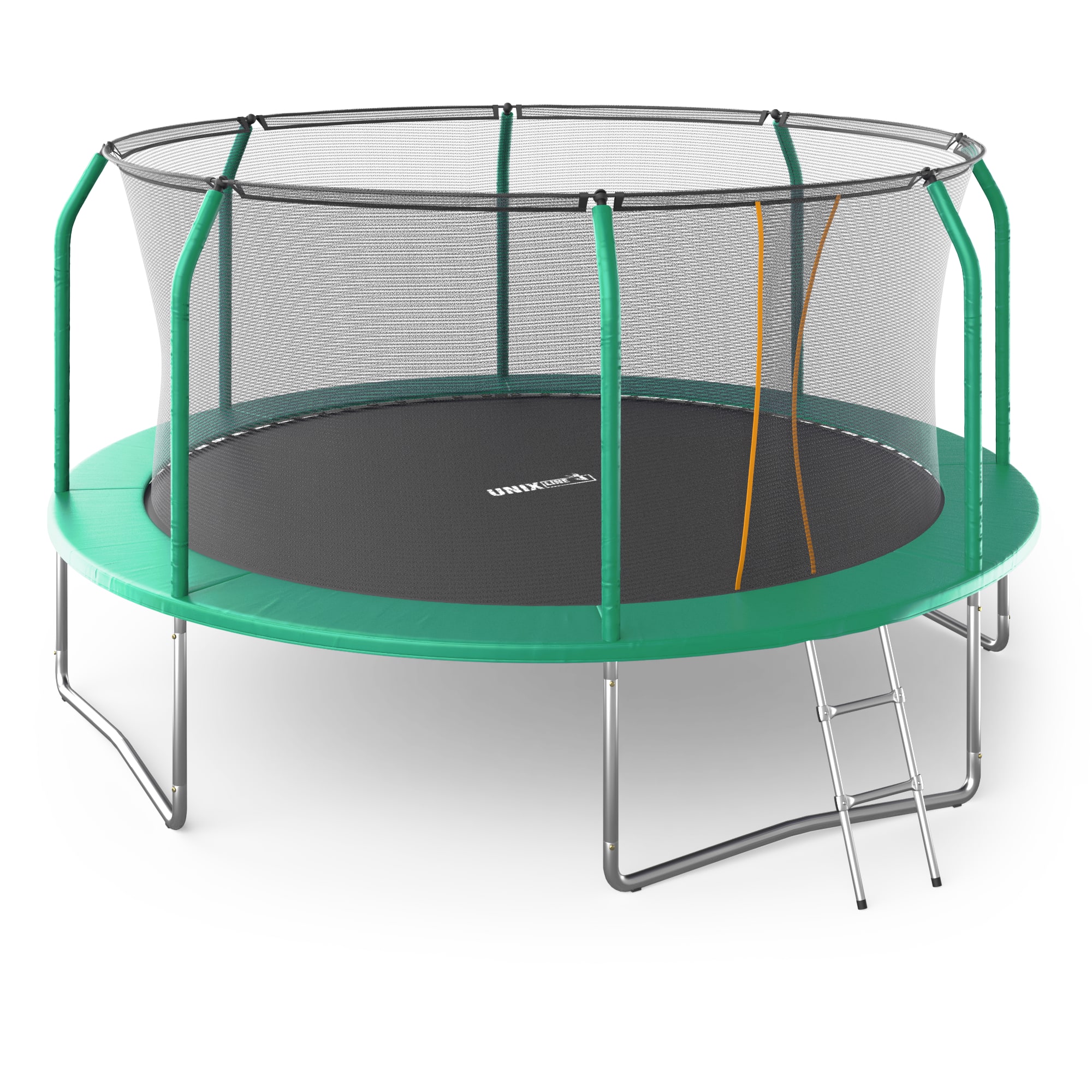 Батут UNIX Line Премиальный / Supreme Basic 14 ft (427 см) зеленый