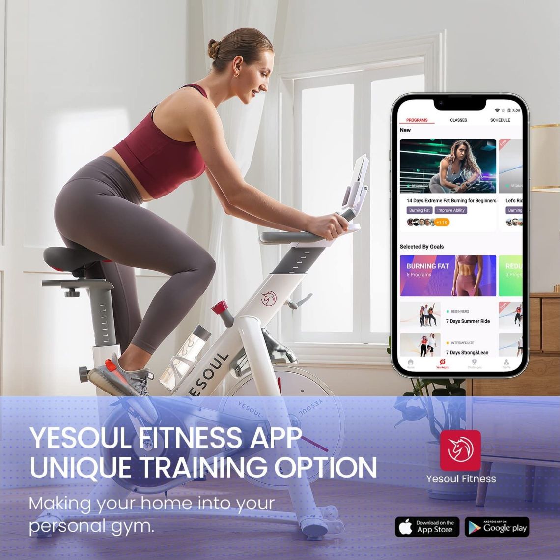 Велотренажер Yesoul Smart M1 WHITE с пульсометром — купить в Actus Sport