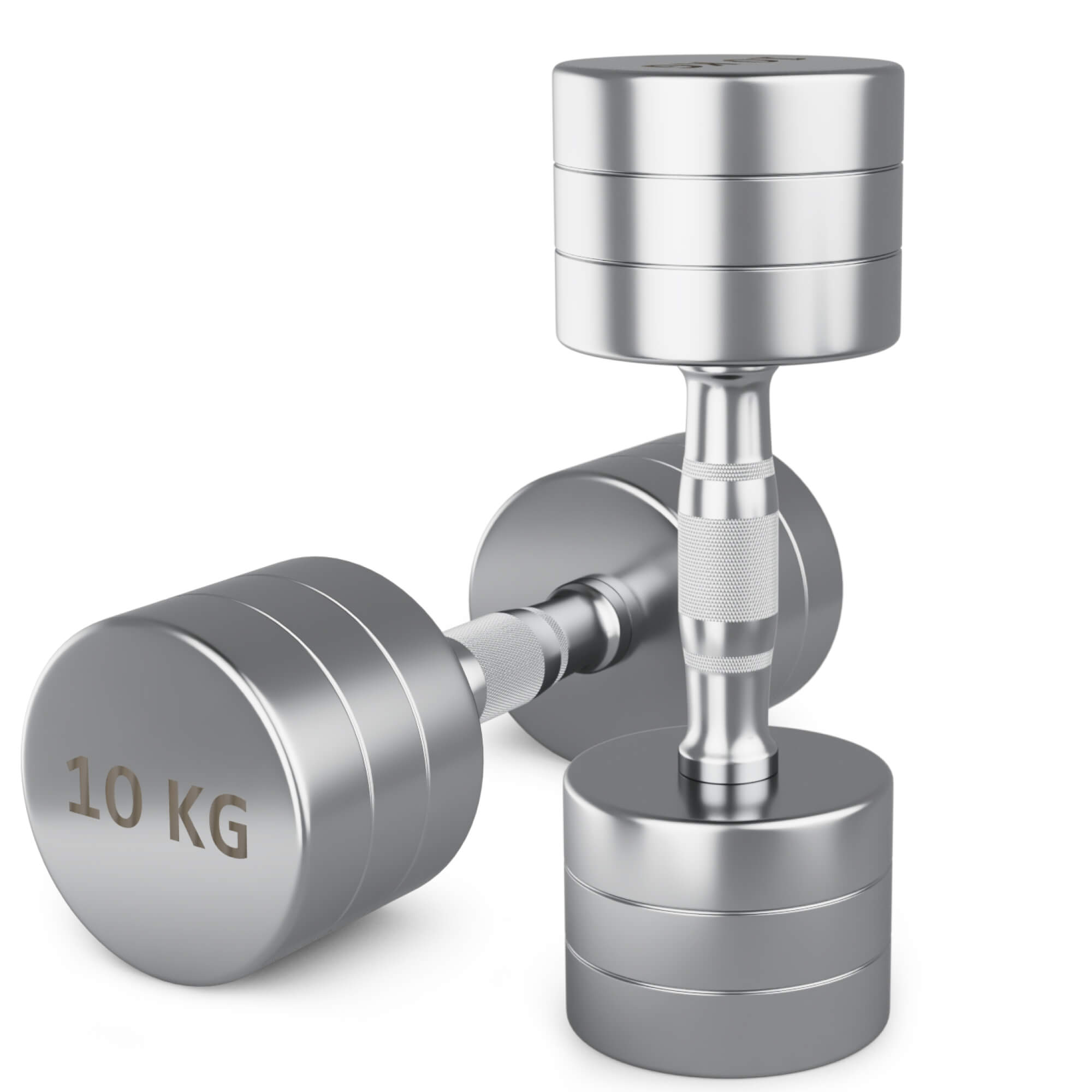Гантель UNIX Fit PRO круглая хромированная 10 кг, 2 шт.
