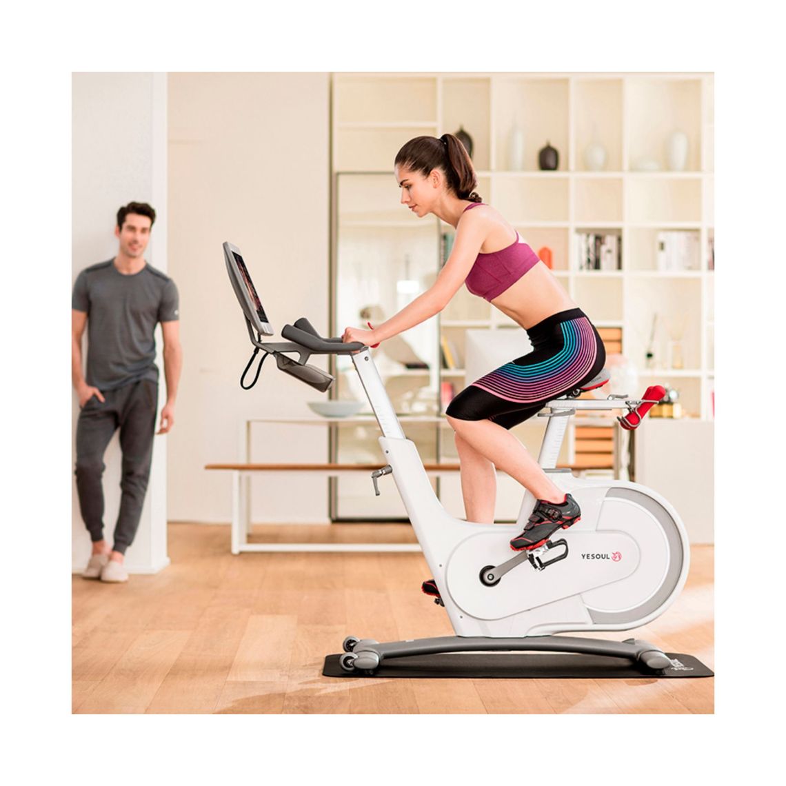 Велотренажер YESOUL Smart Spinning bike V1 PLUSE белый — купить в Actus Sport