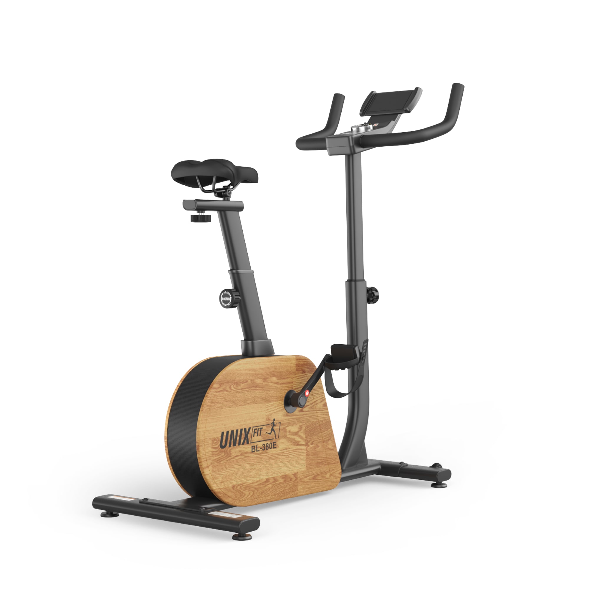 Велотренажер генераторный UNIX Fit BL-380E деревянный / Wood