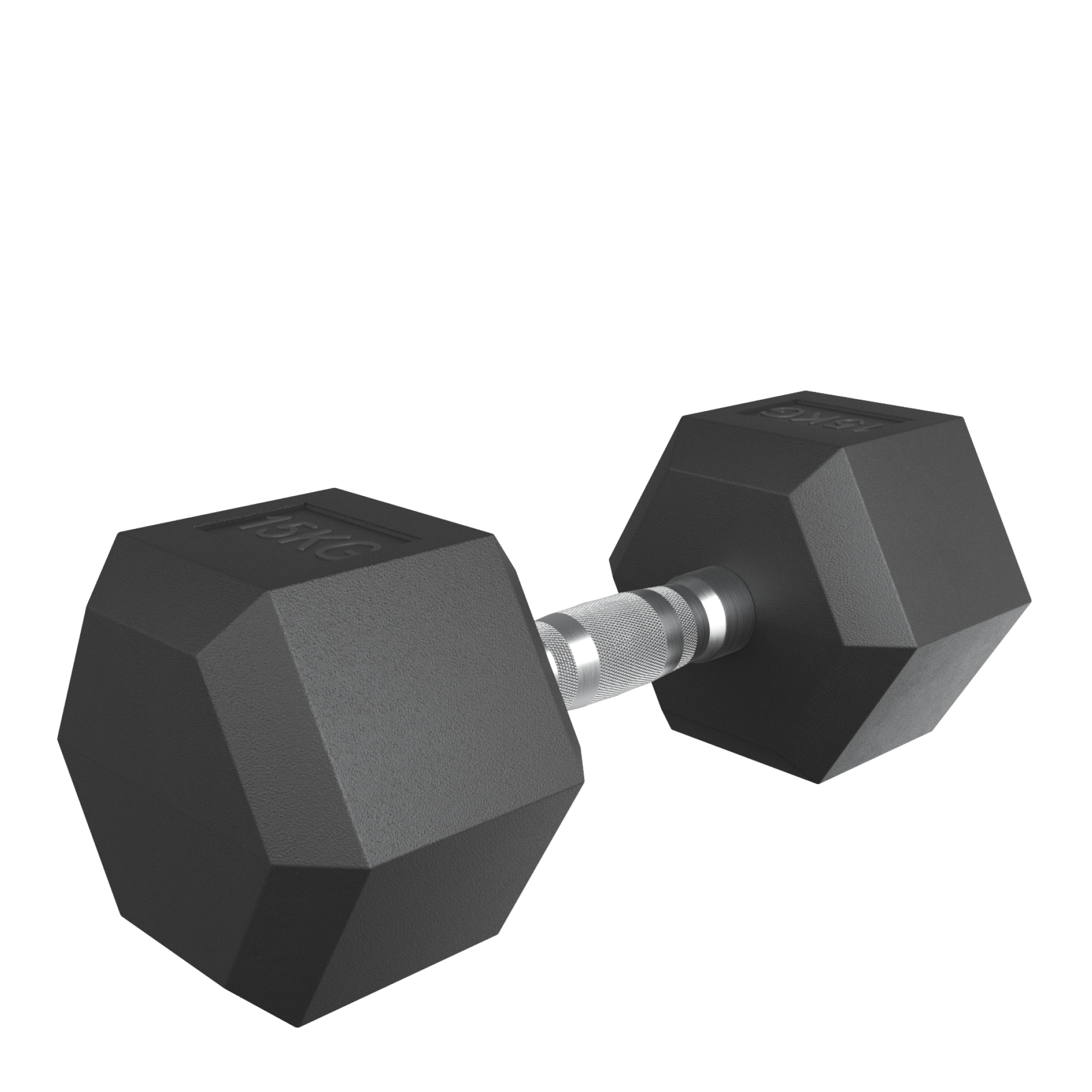 Гантель гексагональная UNIX Fit обрезиненная 15 кг, 2 шт.