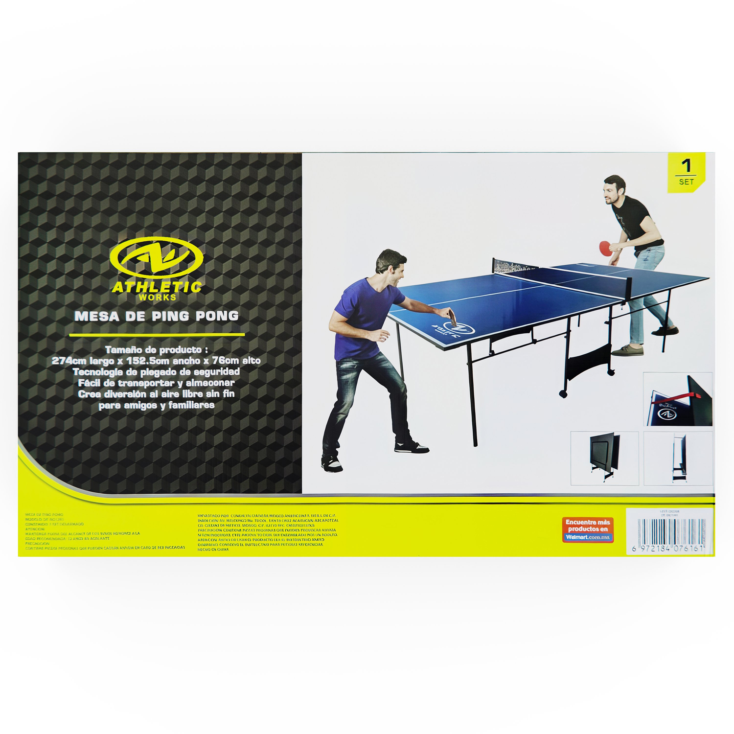 Теннисный стол DFC ATHLETIC, размер по стандарту ITTF 274 x 152, с сеткой, складной