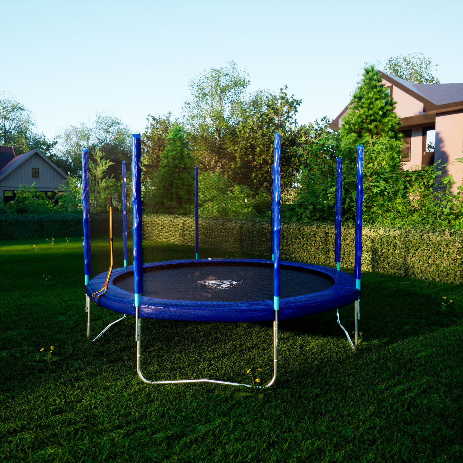 Батут DFC Trampoline Fitness с сеткой 12ft (12FT-TR-B)