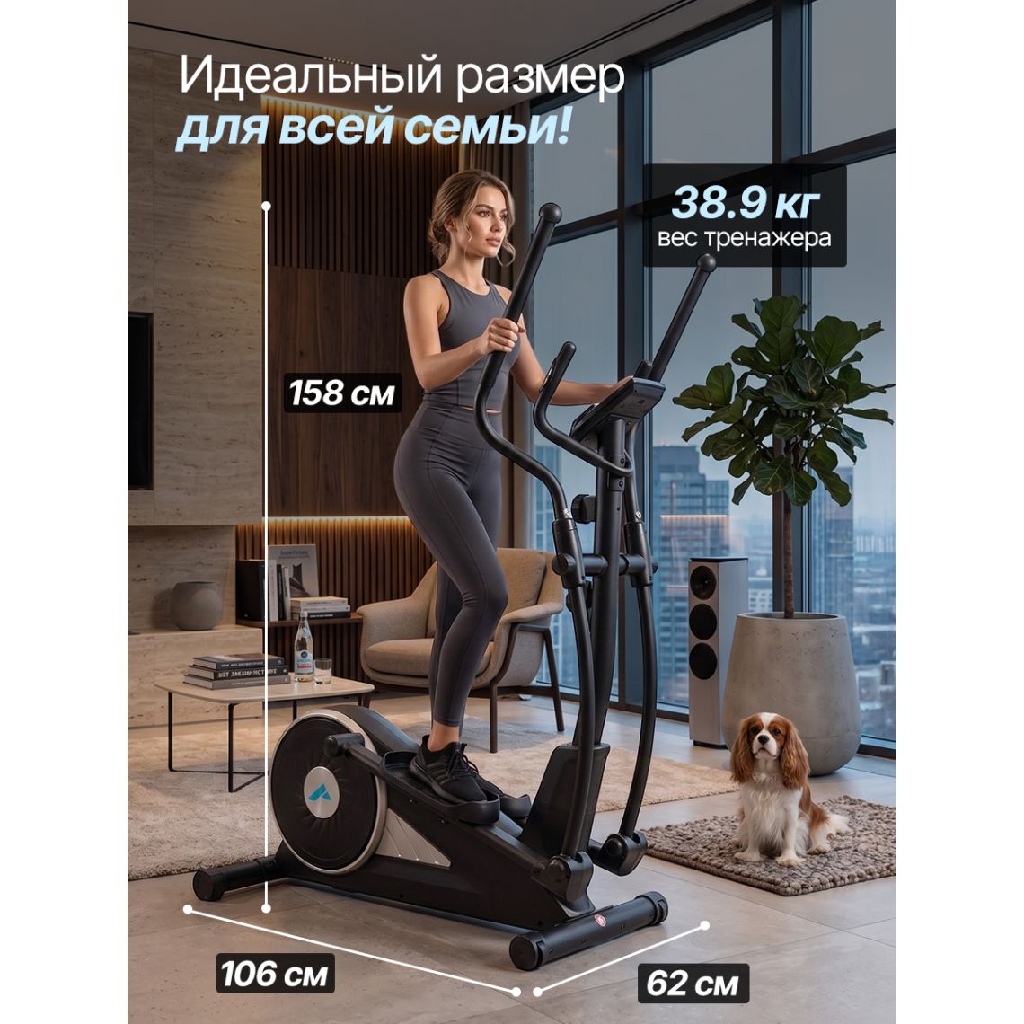 Эллиптический тренажер DFC Merach SQ-2316B / Bluetooth — купить в Actus Sport