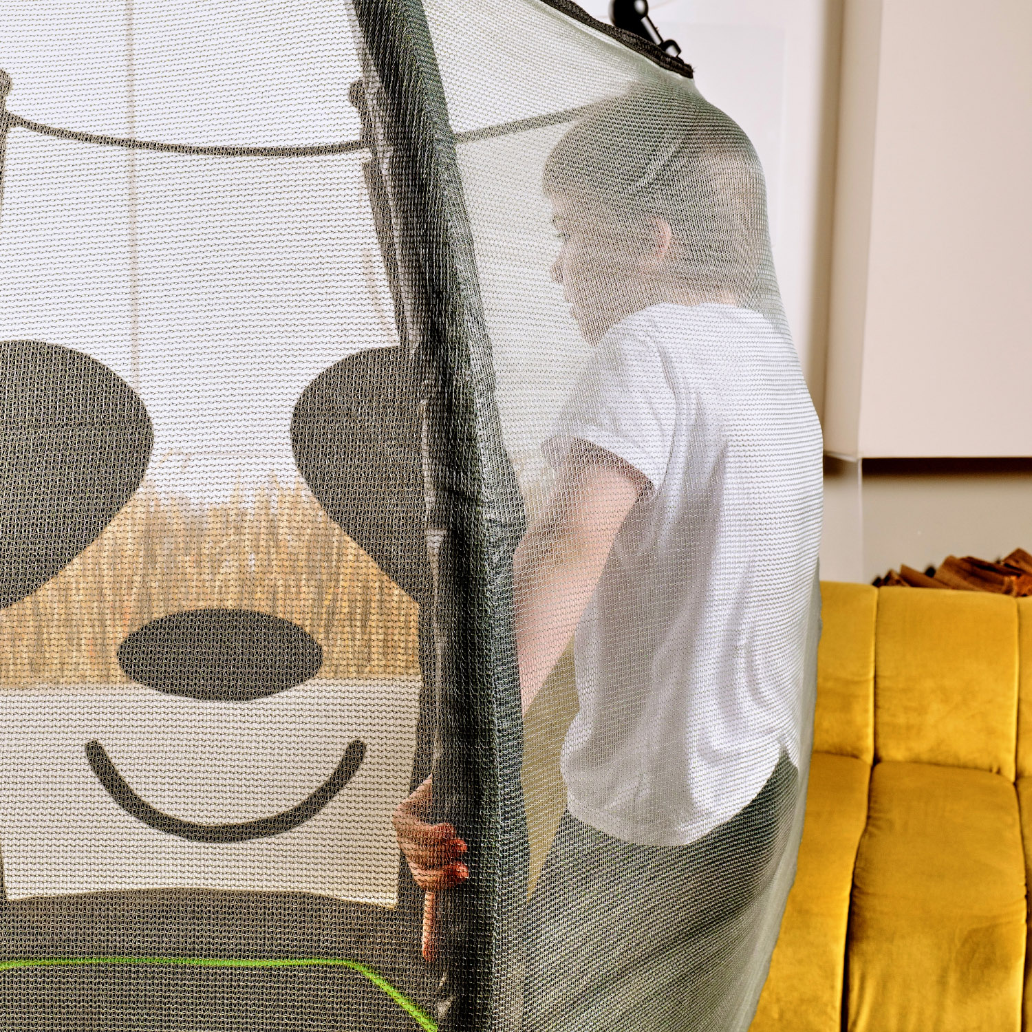 Батут детский DFC ANIMALS PANDA 55" с сеткой