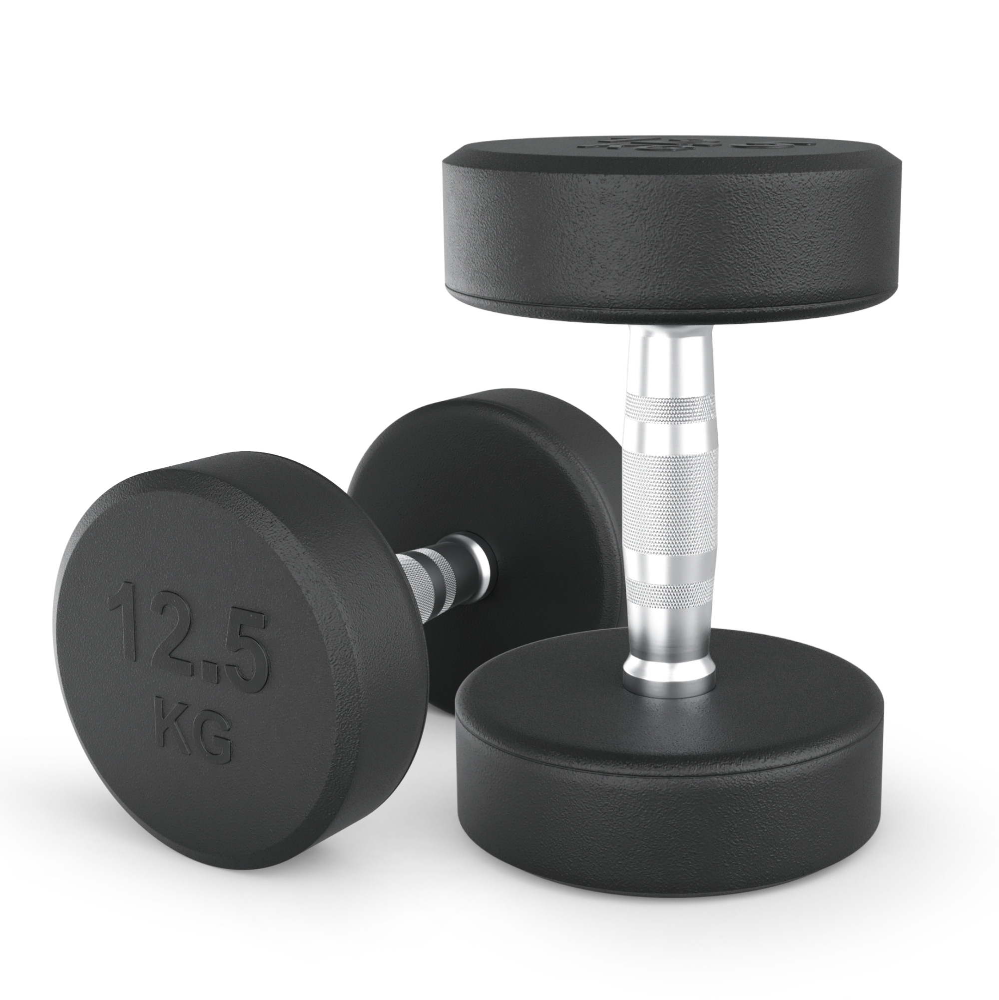 Гантель UNIX Fit PRO круглая обрезиненная 12,5 кг, 2 шт.