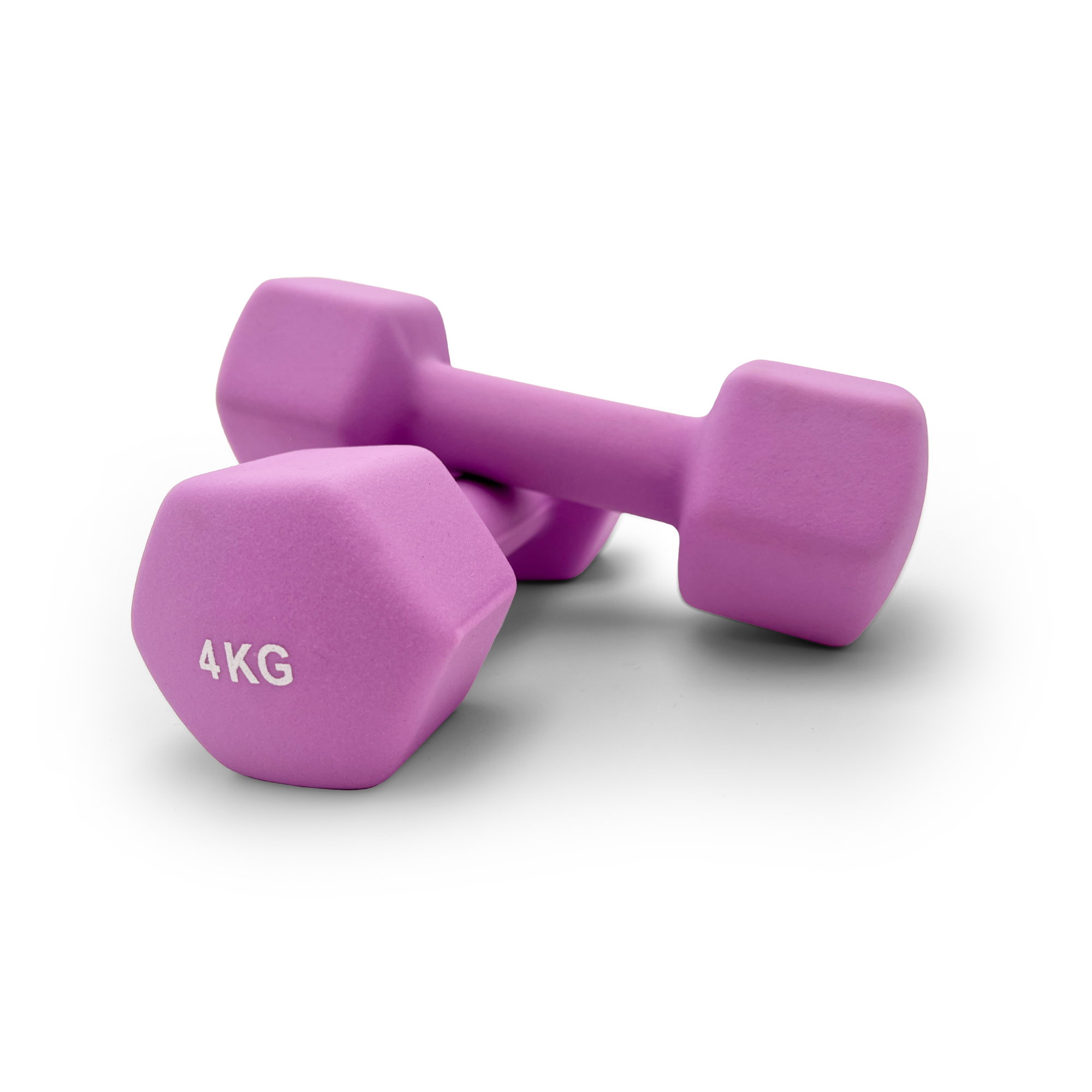 Гантель UNIX Fit неопреновая 4 кг фиолетовый, 2 шт.