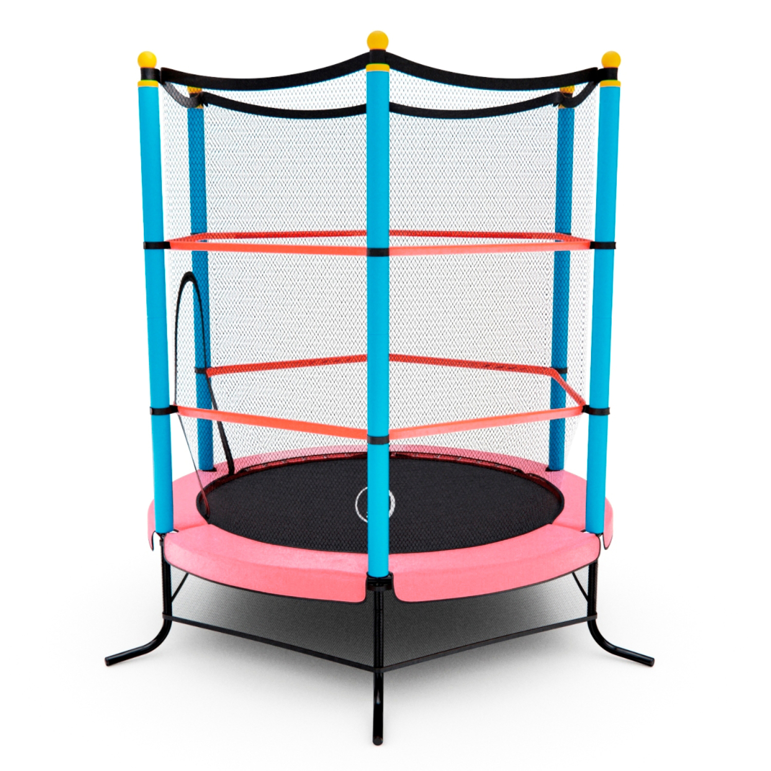 Батут детский DFC SMRKIDS 55" с сеткой, PINK