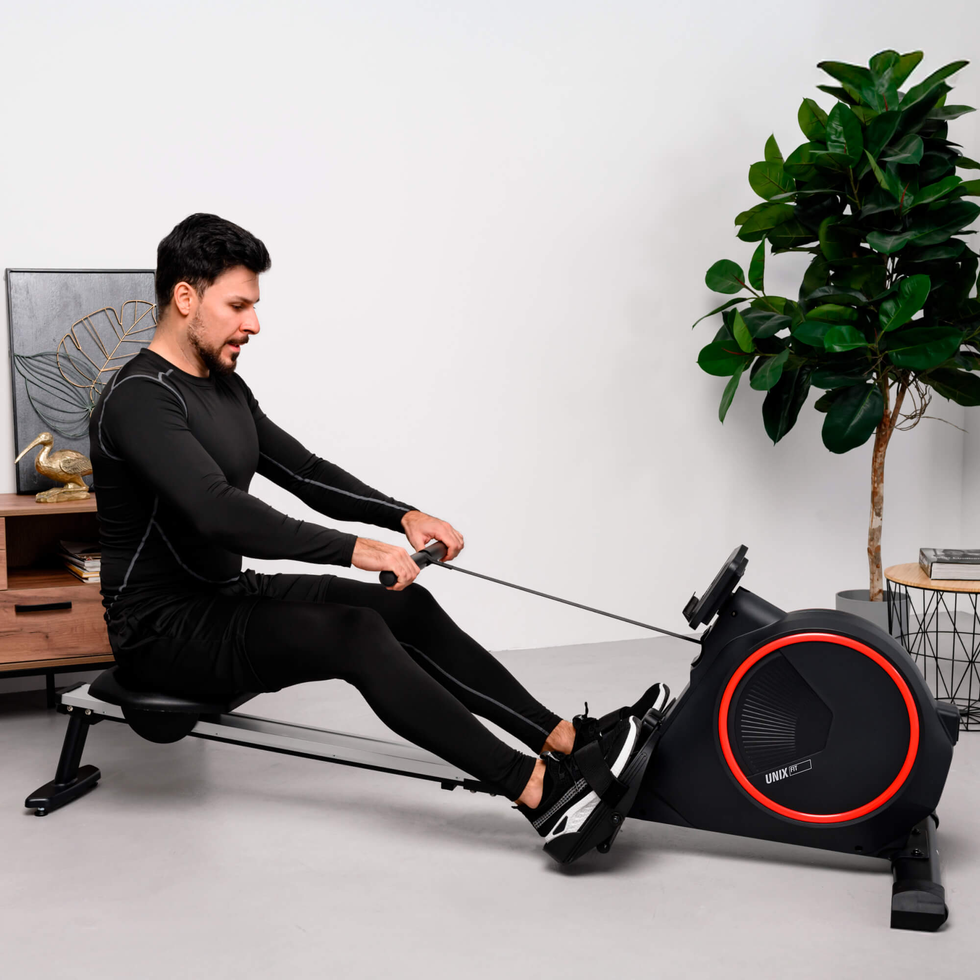 Гребной тренажер UNIX Fit механическая нагрузка / Techno Rower 410