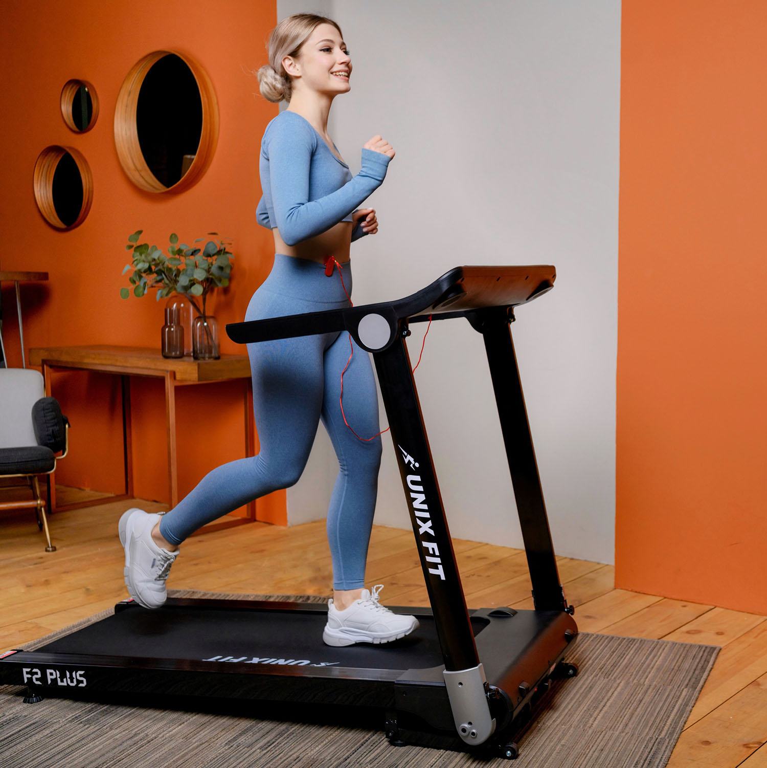 Беговая дорожка UNIX Fit Hi-tech F2 Плюс / Plus тёмная буря