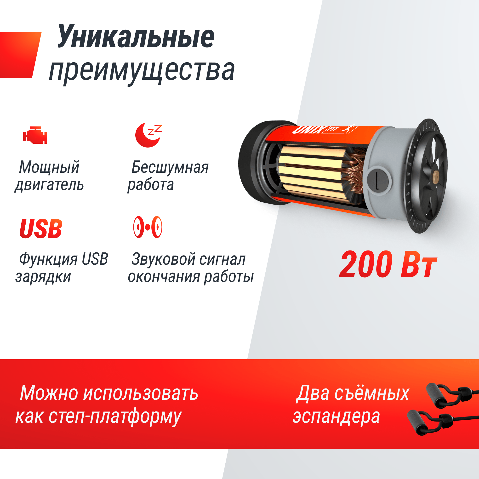 Виброплатформа UNIX Fit усиленная / Intensive 2D Black