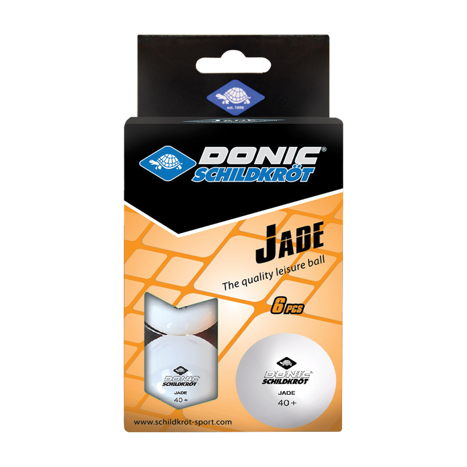 Мячики для н/тенниса DONIC JADE 40+, 6 штук, белый new