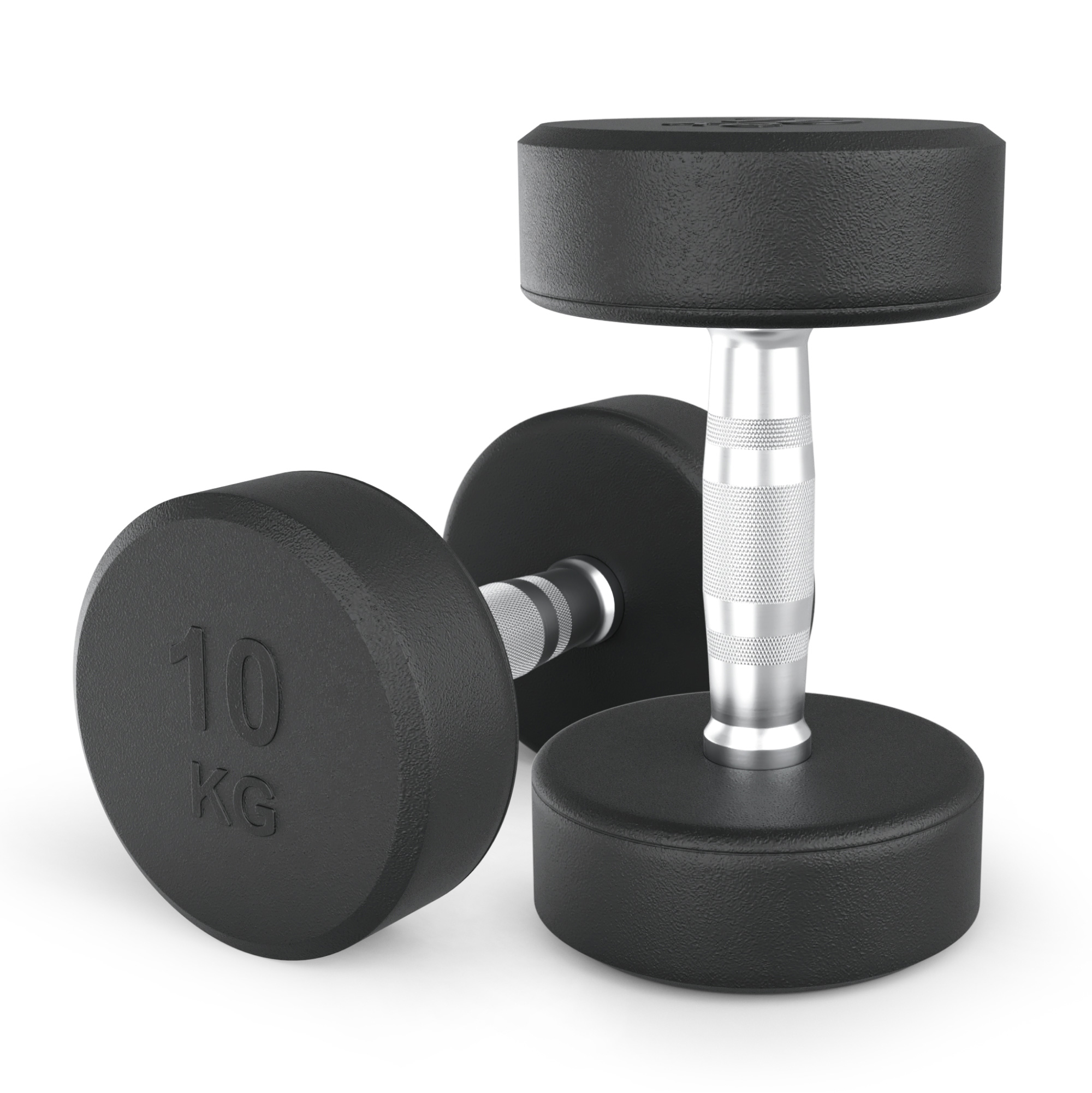 Гантель UNIX Fit PRO круглая обрезиненная 10 кг, 2 шт.