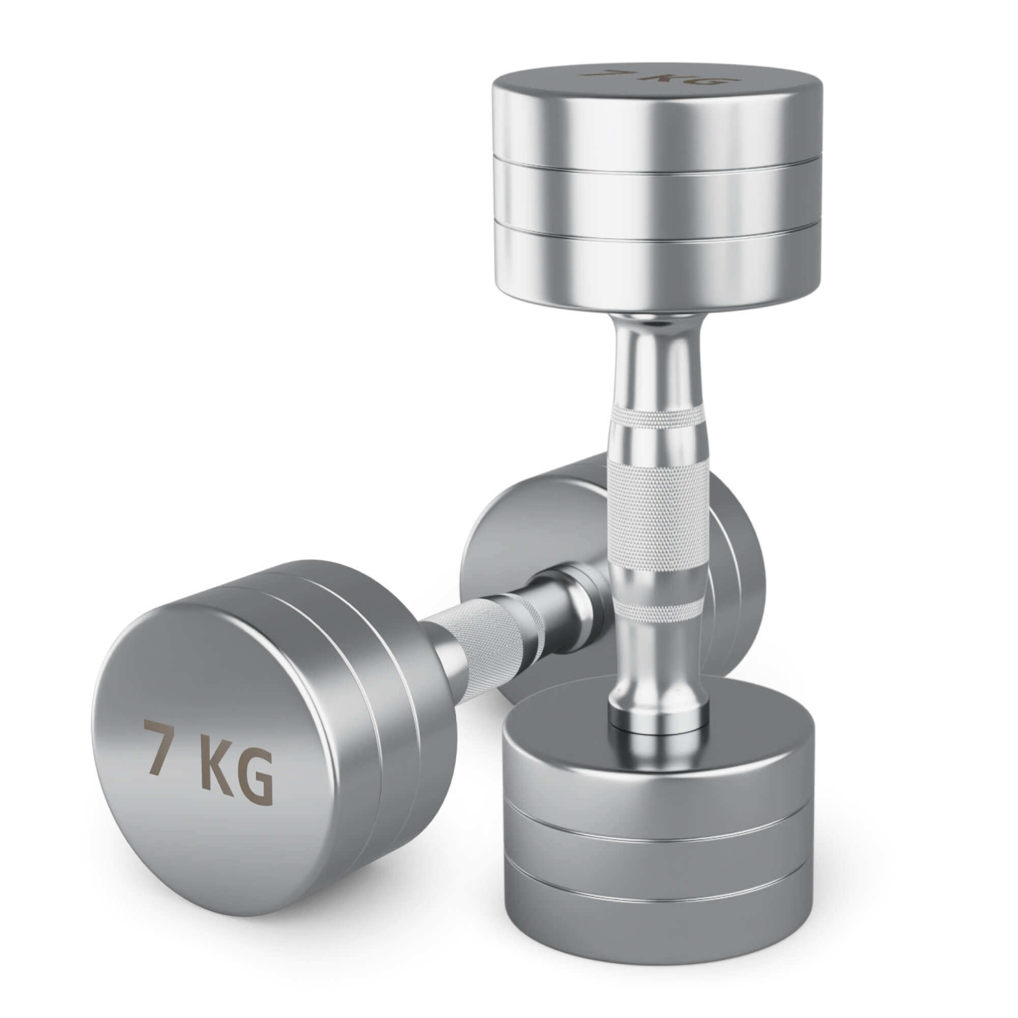 Гантель UNIX Fit PRO круглая хромированная 7 кг, 2 шт.