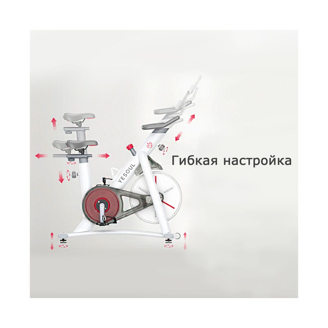 Велотренажер YESOUL Smart Spinning bike V1 PLUSE белый — купить в Actus Sport