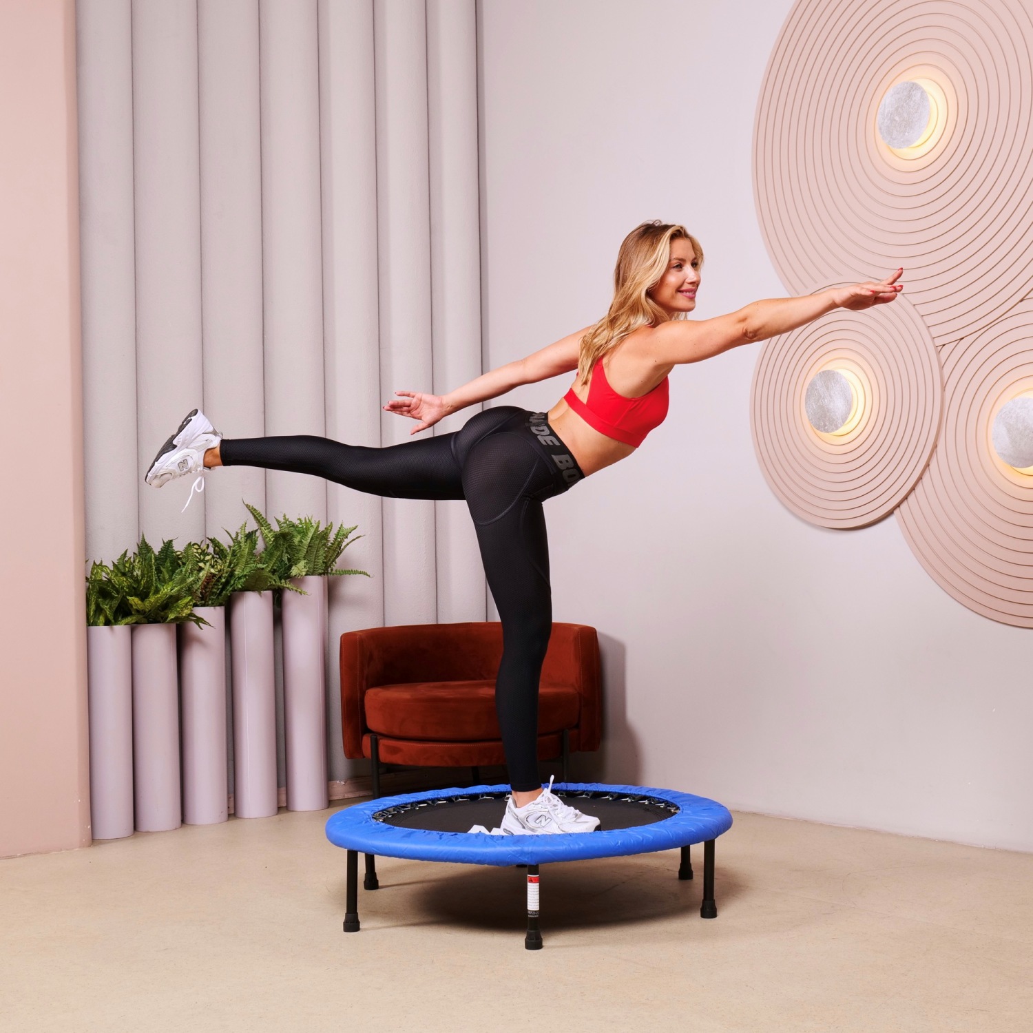 Батут для фитнеса усиленный DFC N1Fit 40'' (102 см) складной