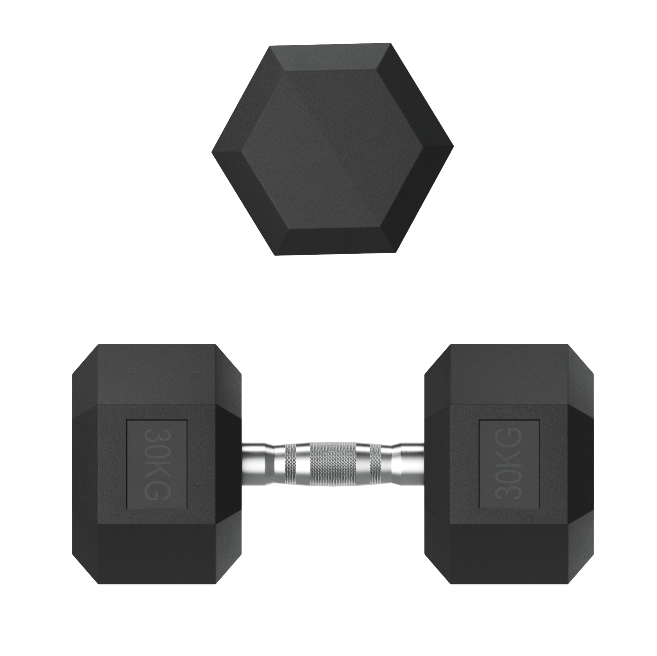 Гантель гексагональная UNIX Fit обрезиненная 30 кг / шт.